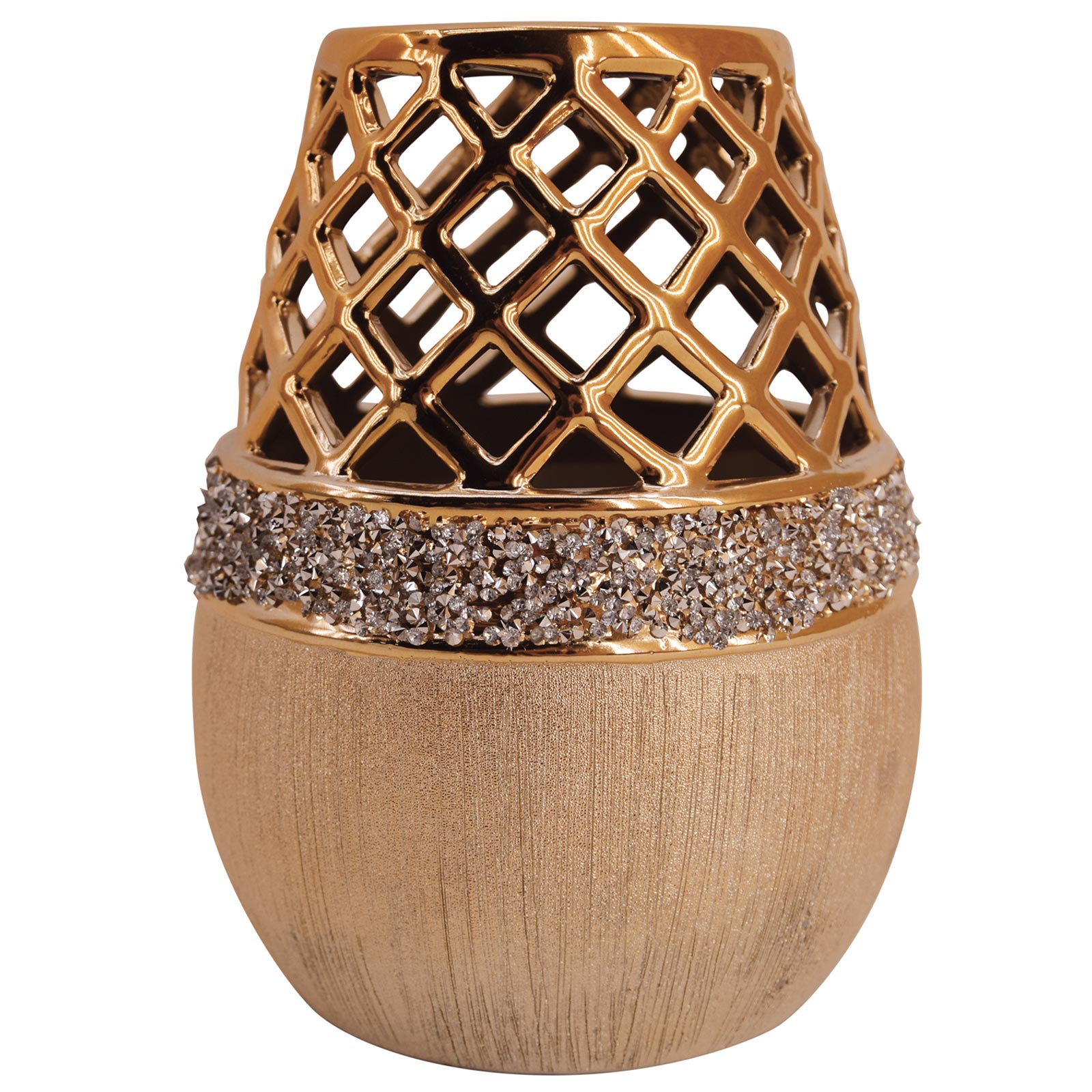 Deko-Vase - gold - 19,5 cm hoch | Online bei ROLLER kaufen Deko-Vase - gold - 19,5 cm hoch | Online bei ROLLER kaufen