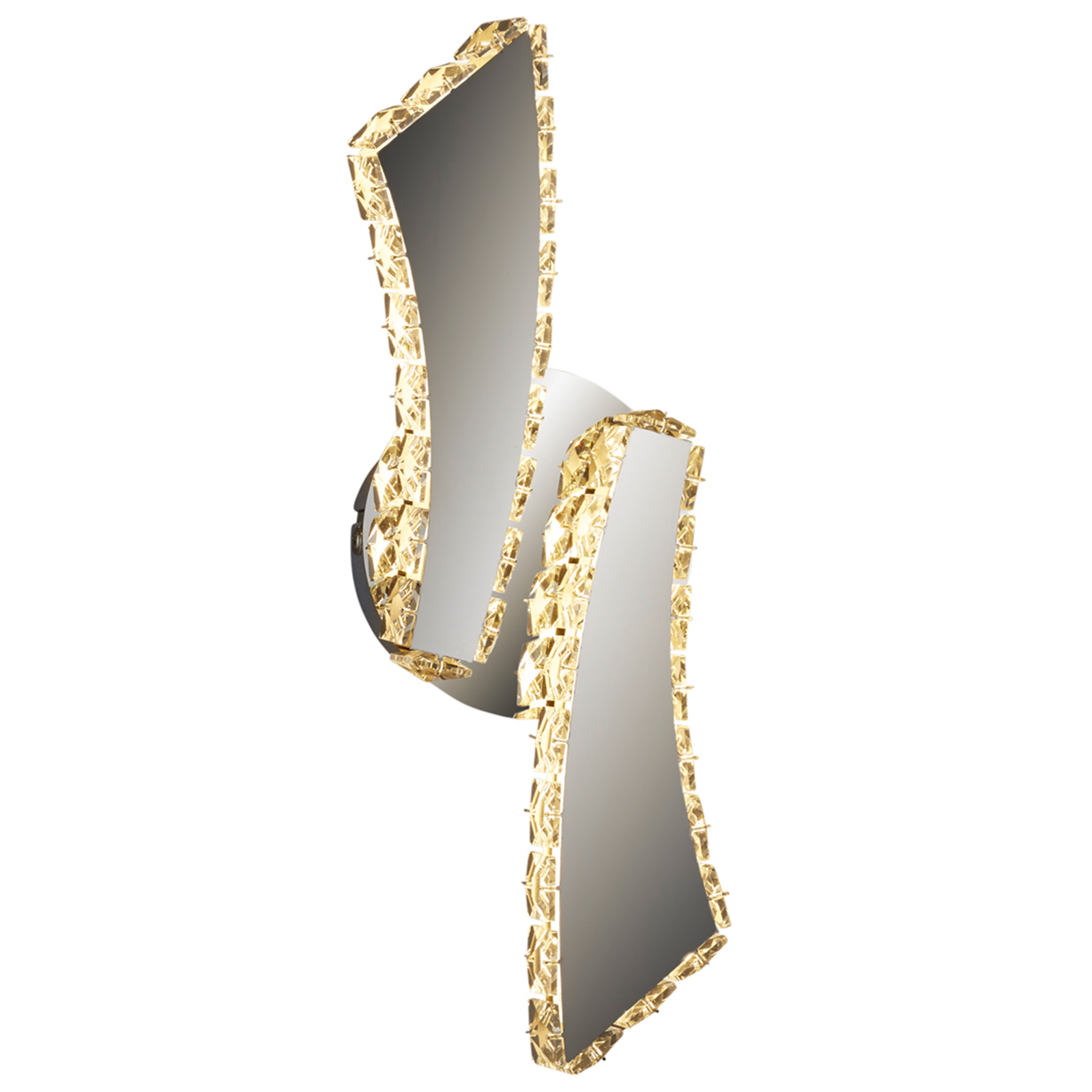 LED-Wandleuchte - chrom - Glas - 35 cm
