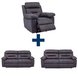 Set - 2 Sofas mit Sessel - mit Relaxfunktion