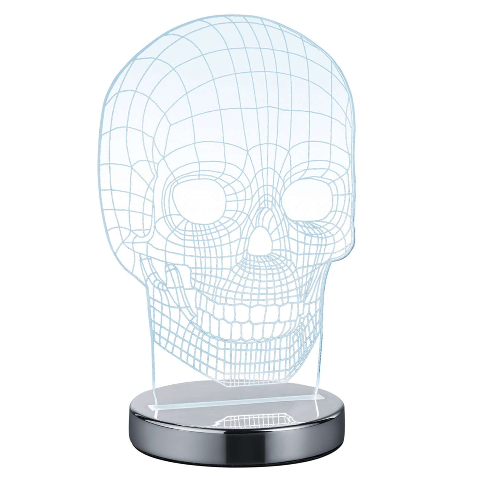 LED-Tischlampe - chrom - 1-flammig