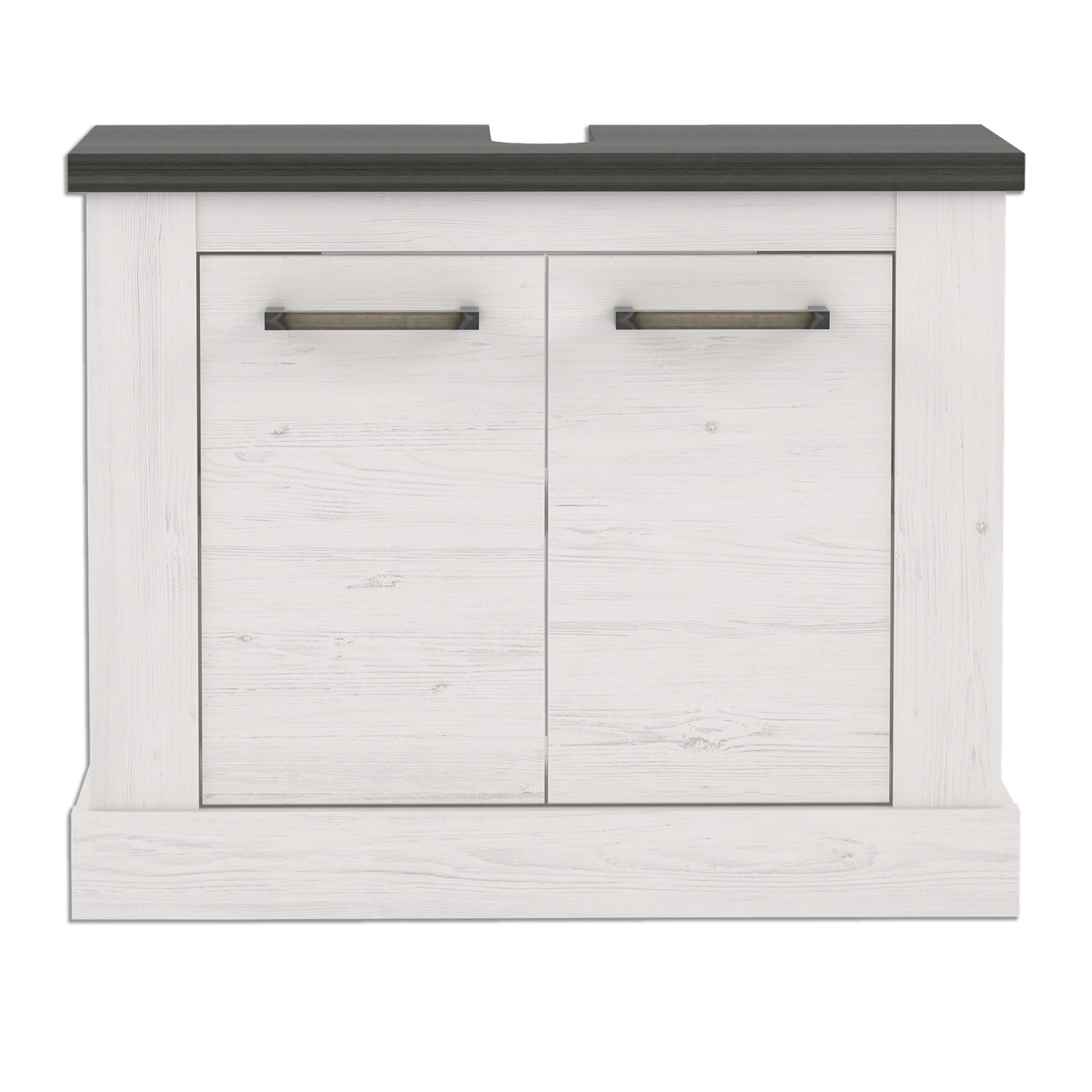 Waschbeckenunterschrank - Pinie weiß - 79 cm breit