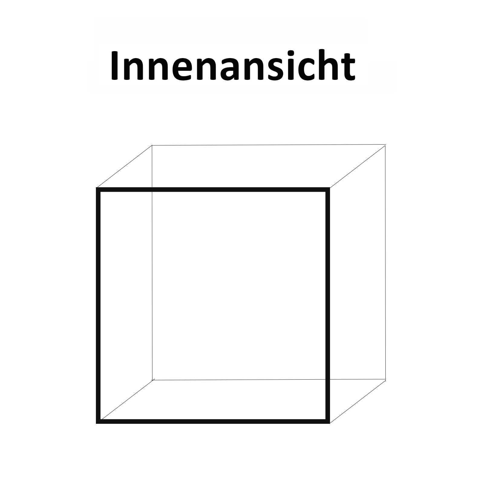 Aufsatz - Eiche sägerau - 50x40x54 cm