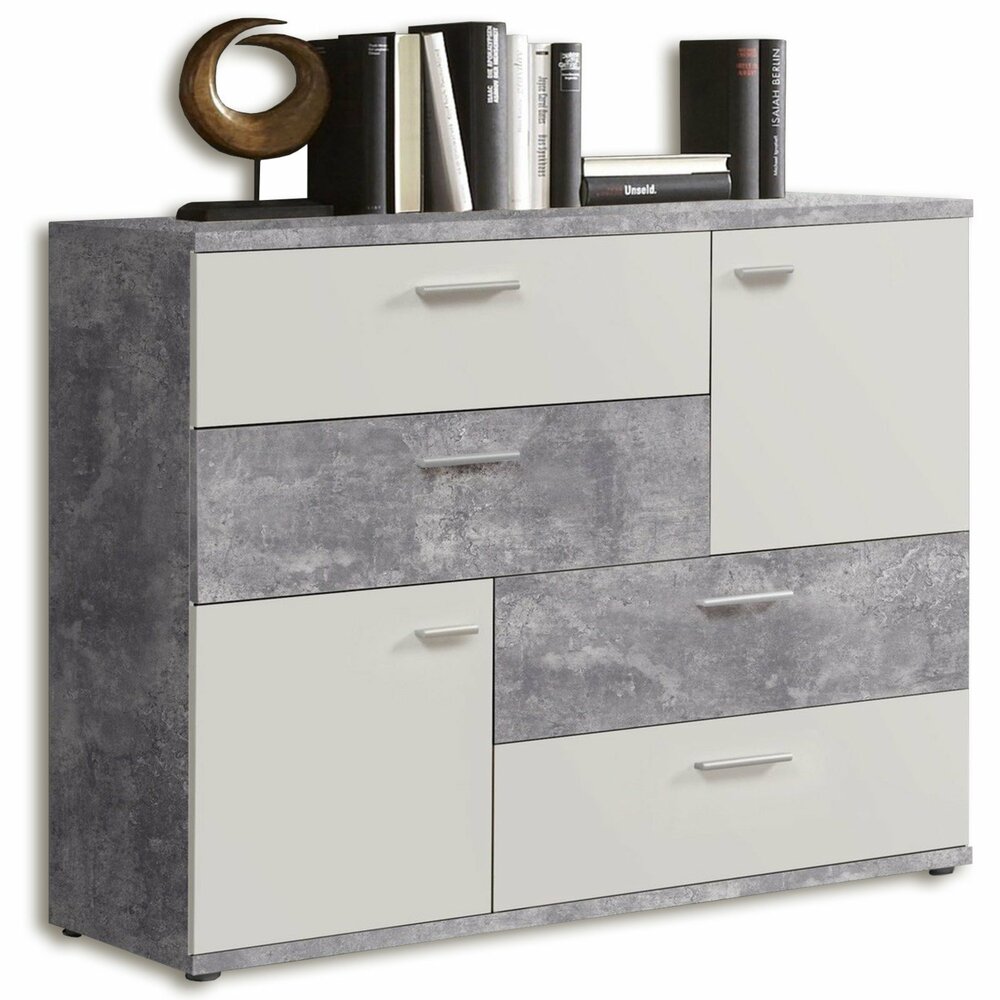 Sideboard Betonweiß 125 cm breit Online bei ROLLER kaufen