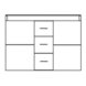 Sideboard - Beton-weiß - 139 cm