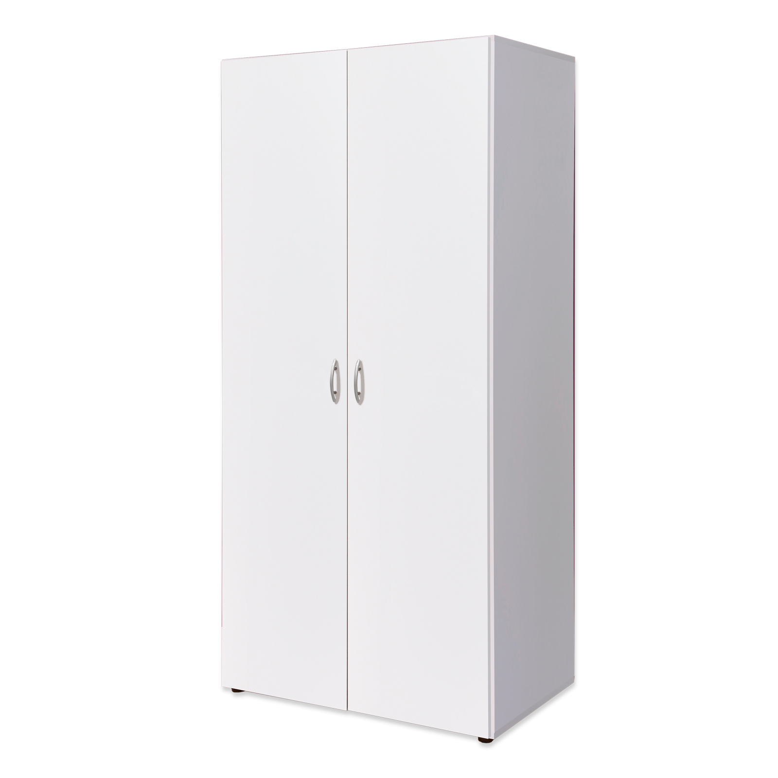 Drehtürenschrank - weiß - 80 cm breit