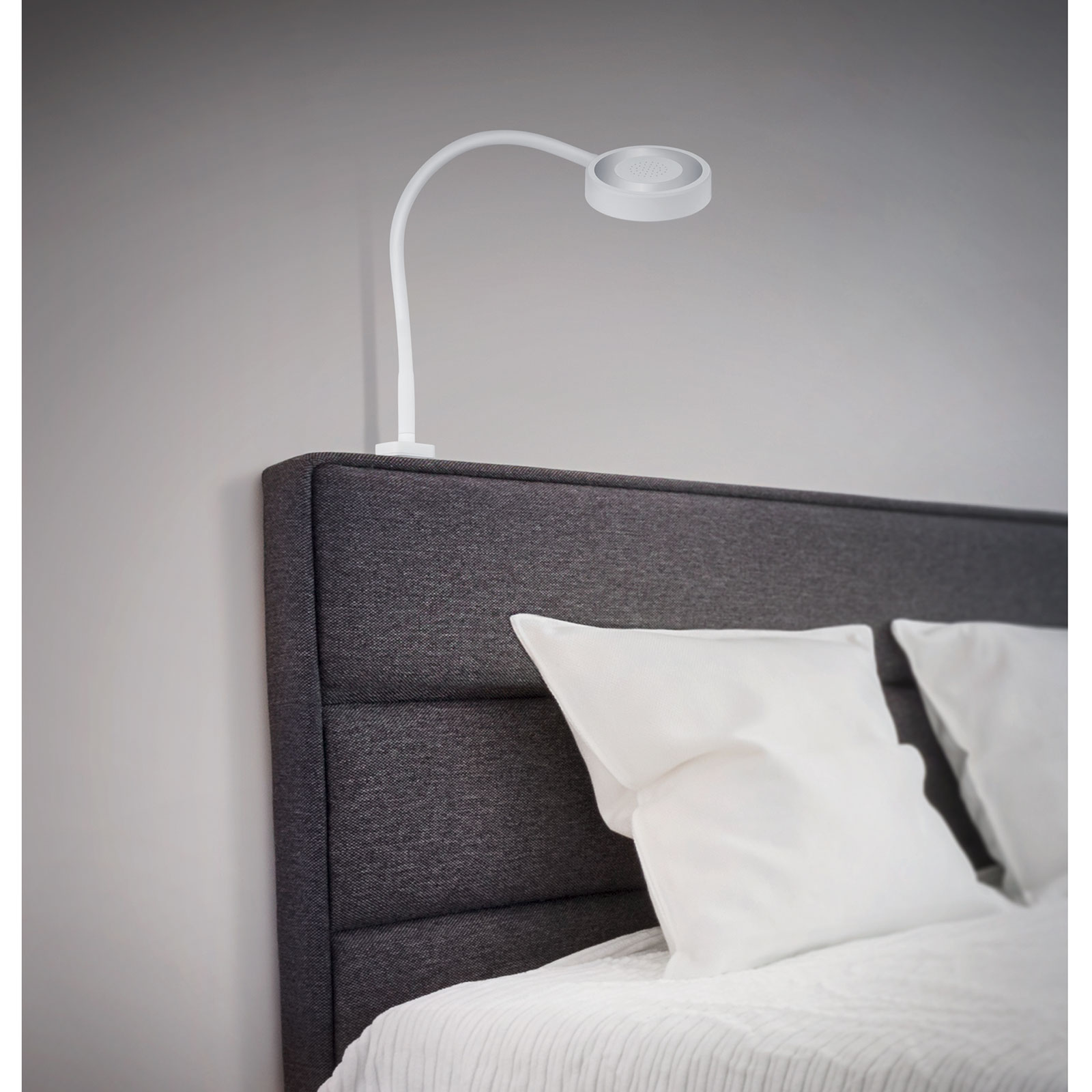 LAMPURA 2er-Set LED-Bettbeleuchtung - weiß - mit Flexarm