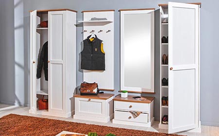Gota Schuhschrank Weiß Vintage Garderobe Weiß Mit Sitzbank Landhausstil / Schuhschranke Landhaus ...
