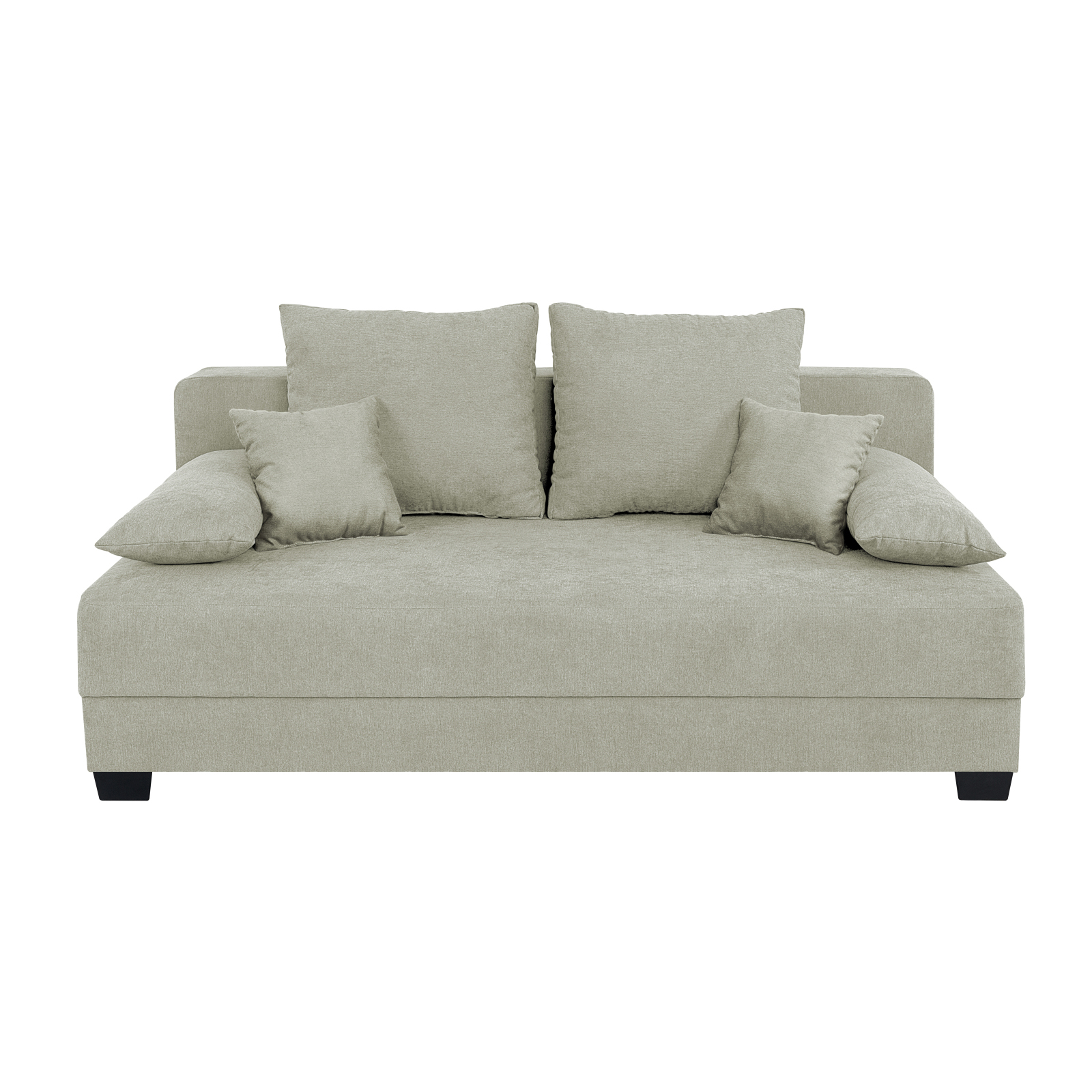 Boxspringsofa - beige - Dauerschläfer mit Staukasten