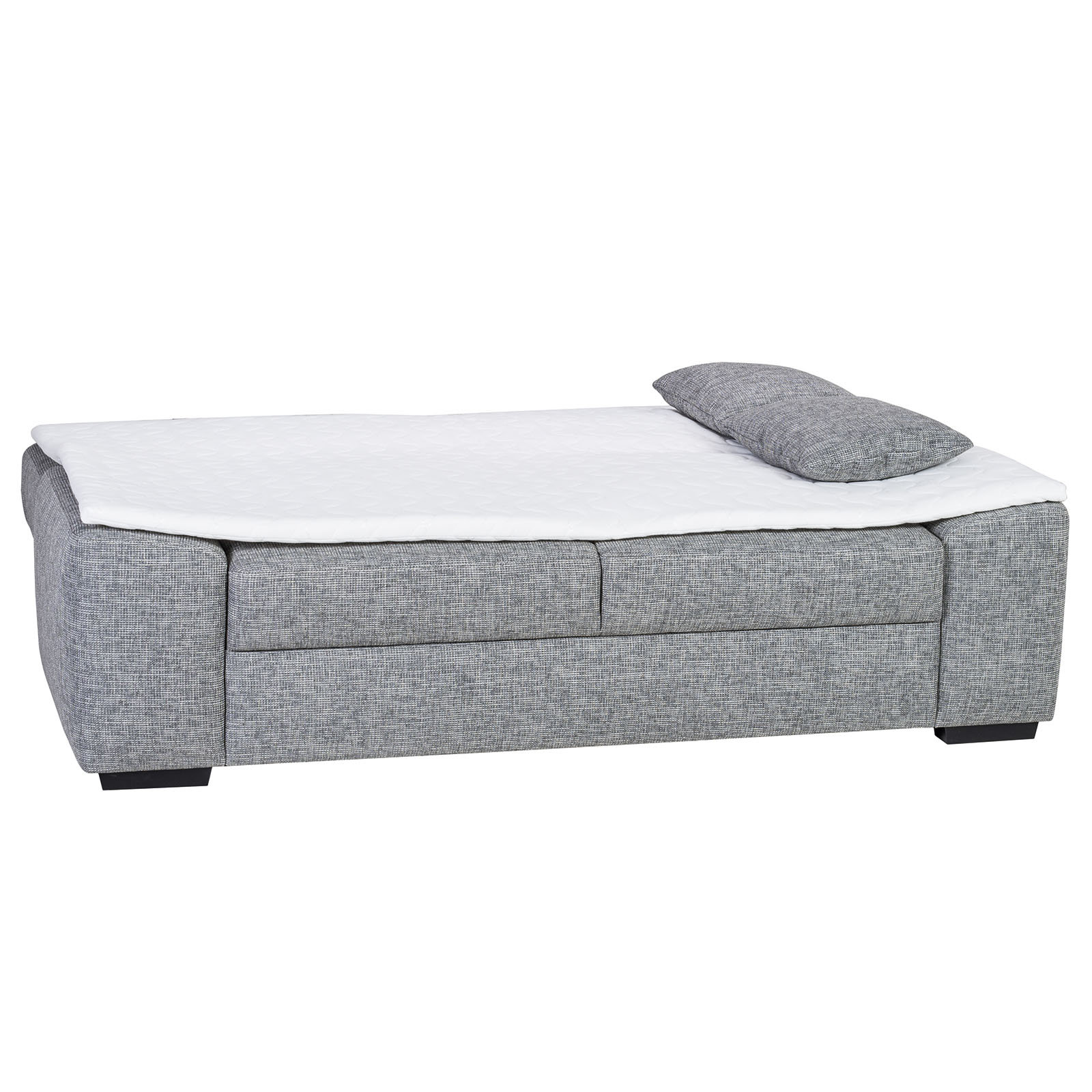 Set - Schlafsofa - grau - mit Kaltschaum-Topper