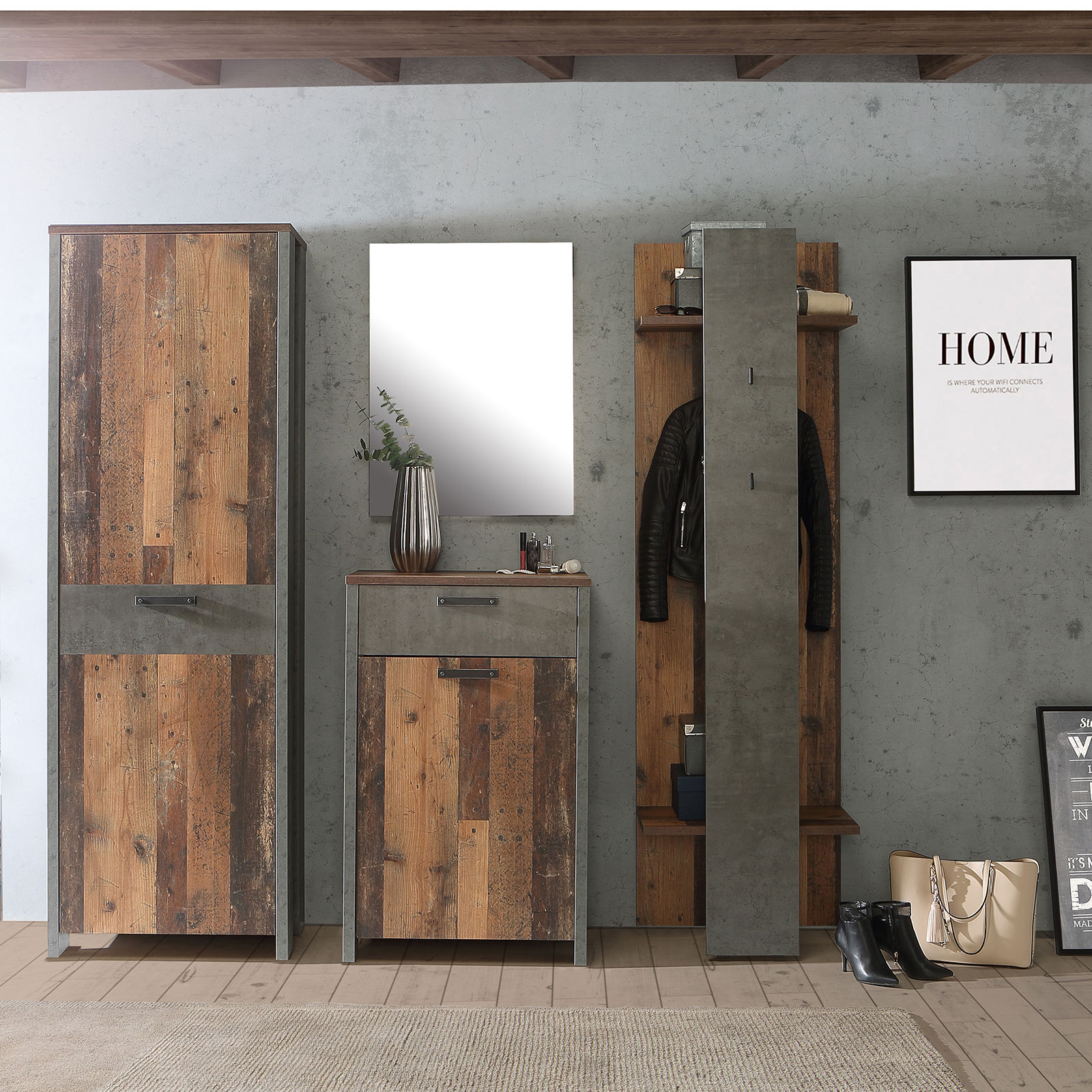 Kleiderpaneel - Old Wood Vintage - Betonoptik