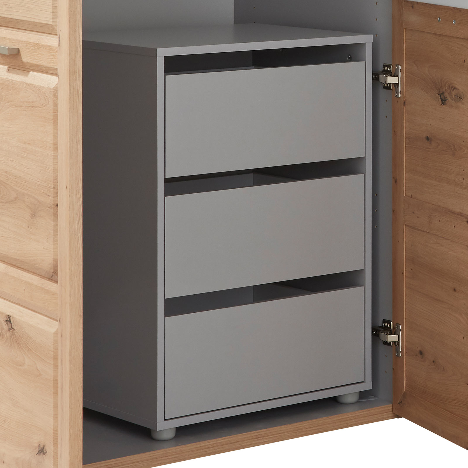 Schubkastensatz - grau - 51 cm breit