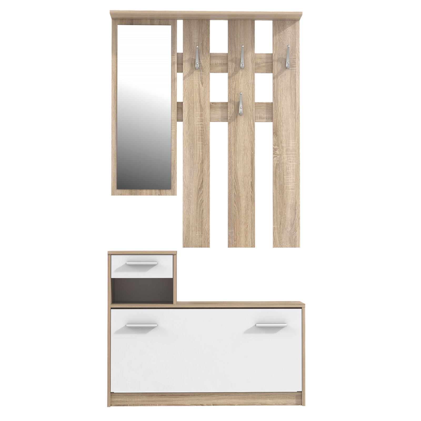 2-teiliges Sonoma - Garderoben-Set | - bei Online kaufen Eiche 98 breit cm ROLLER