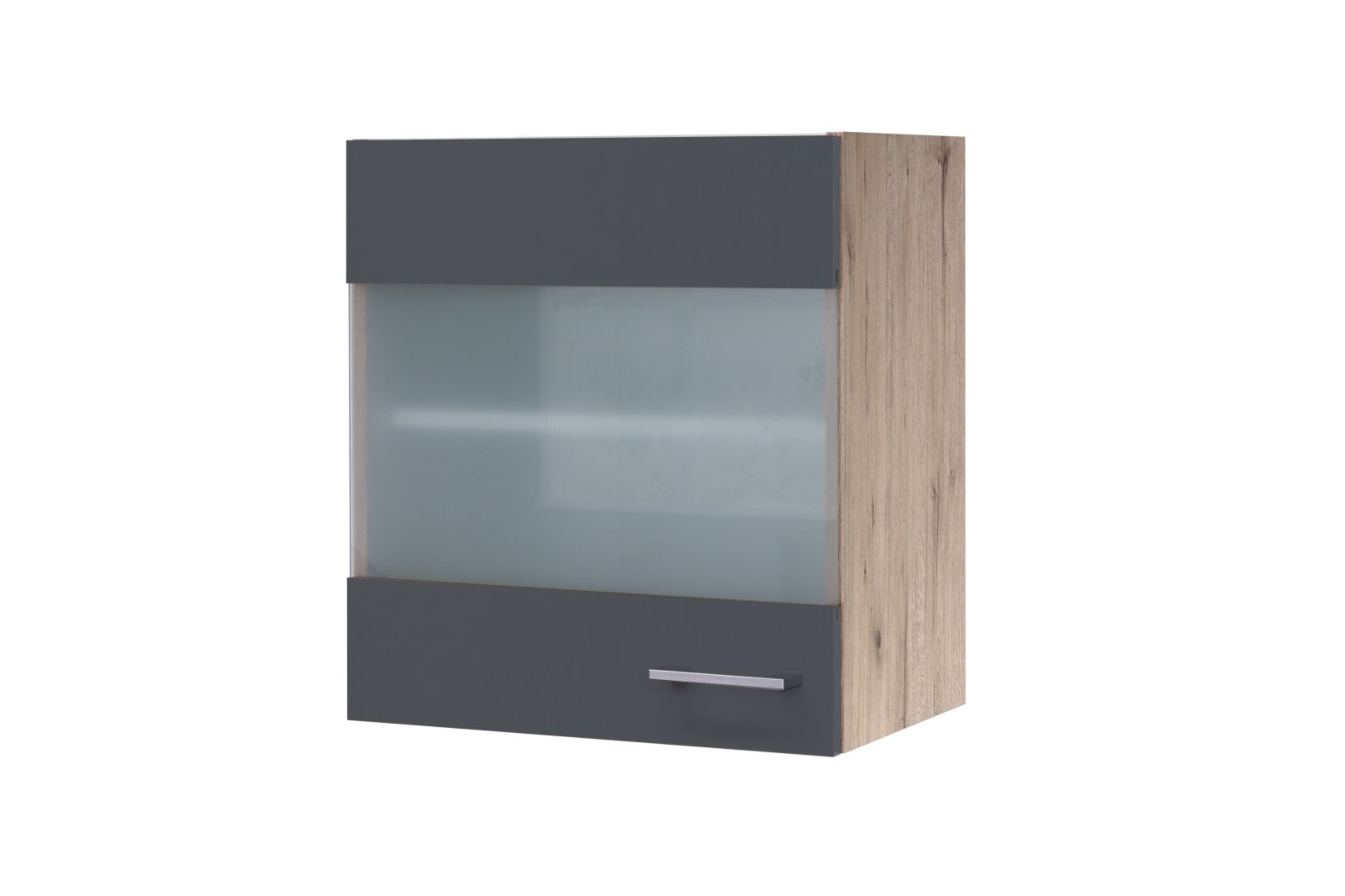 Glas-Hängeschrank MORENA - San Remo Eiche - Basaltgrau matt - 50 cm |  Online bei ROLLER kaufen