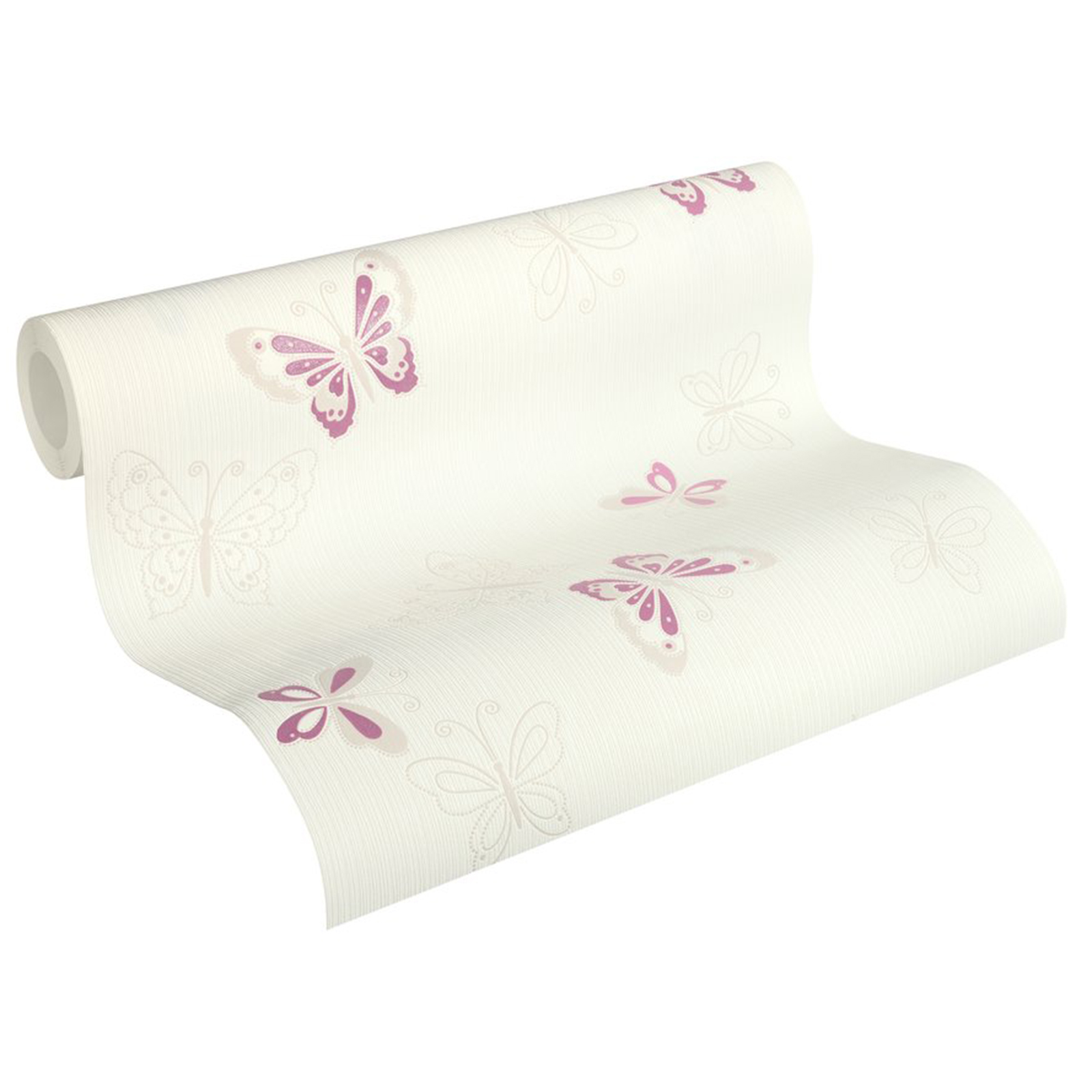 Vliestapete HAPPY SPRING - beige-violett - 10 Meter