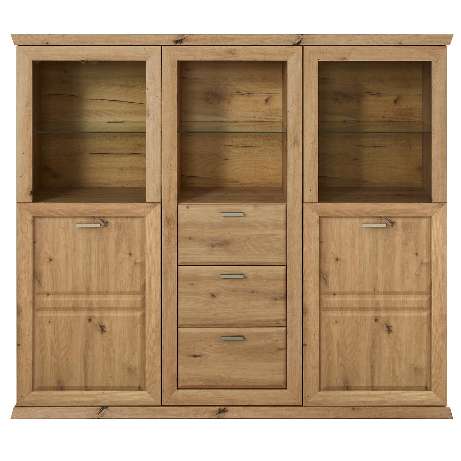 Highboardvitrine - Artisan Eiche - 163 cm
