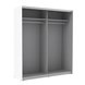 Schwebetürenschrank - weiß - 170 cm breit