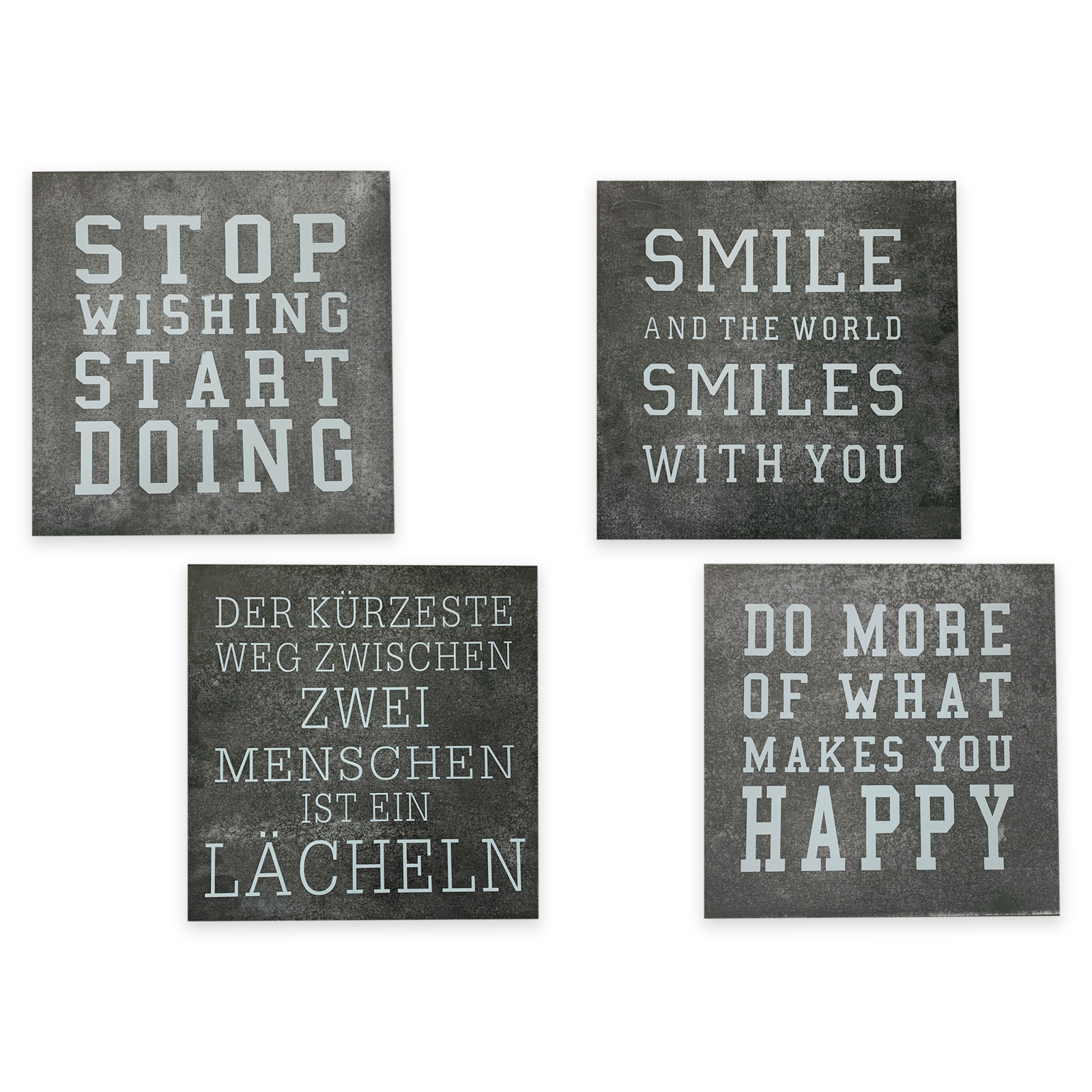 Wandbild - sortiert - Sprüche in Betonoptik - 30x30 cm