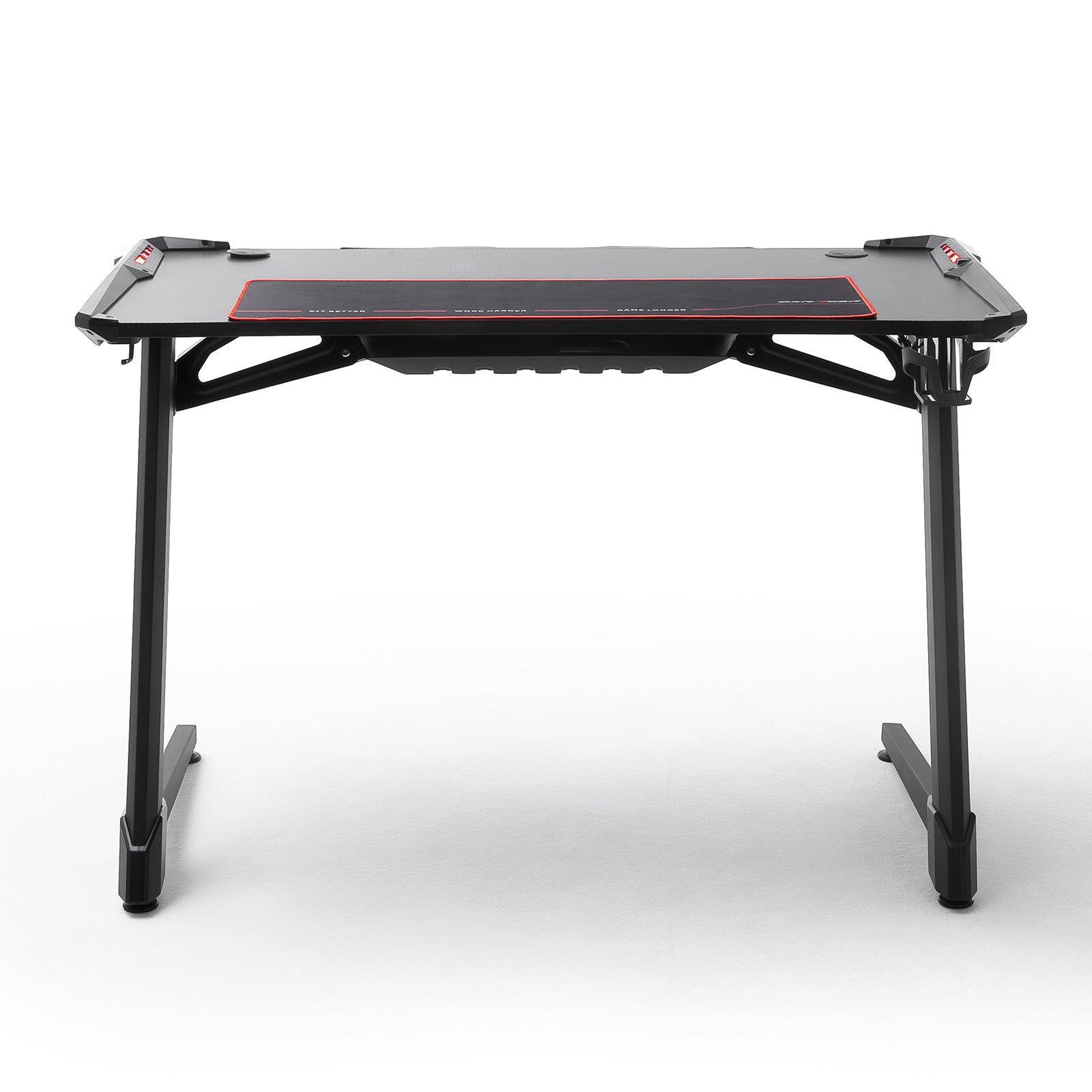 Gaming-Schreibtisch - schwarz - mit LED-Beleuchtung ...