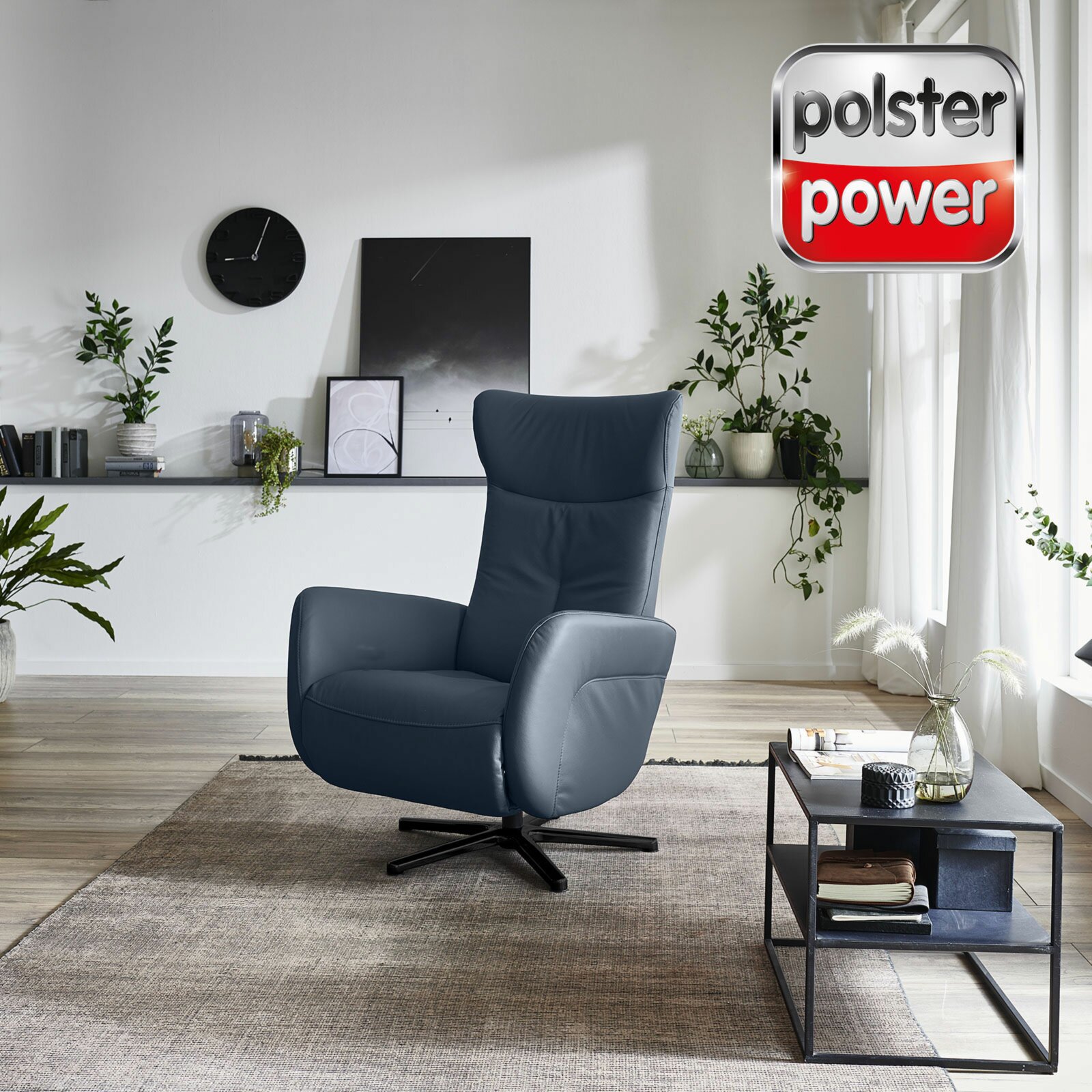 polsterpower Relaxchair - ocean - Leder - Basismodell