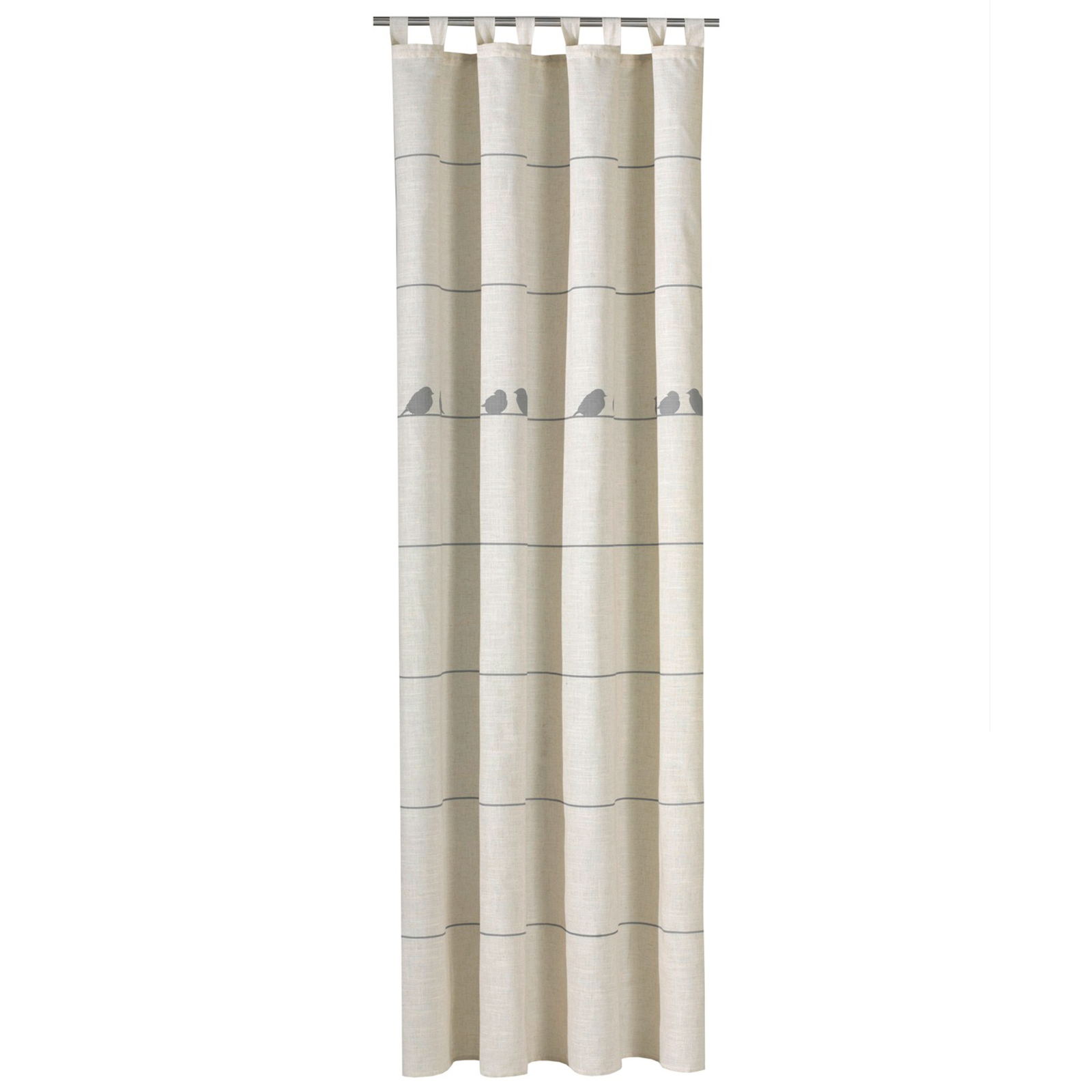 Vorhang Beige Dunkelblau 145x245 Cm