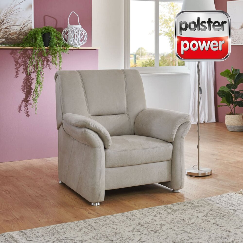 polsterpower Sessel Saddle silber Federkern Online bei ROLLER kaufen