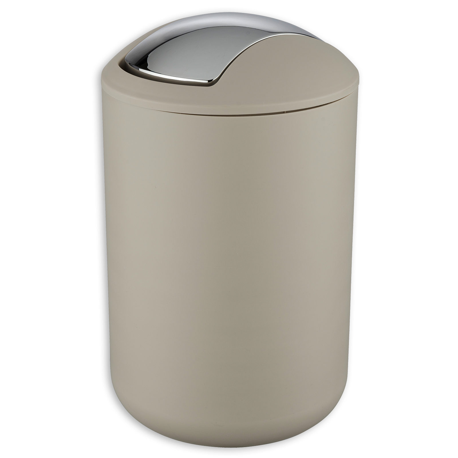 WENKO Schwingdeckel-Kosmetikeimer BRASIL - taupe - 6,5 Liter