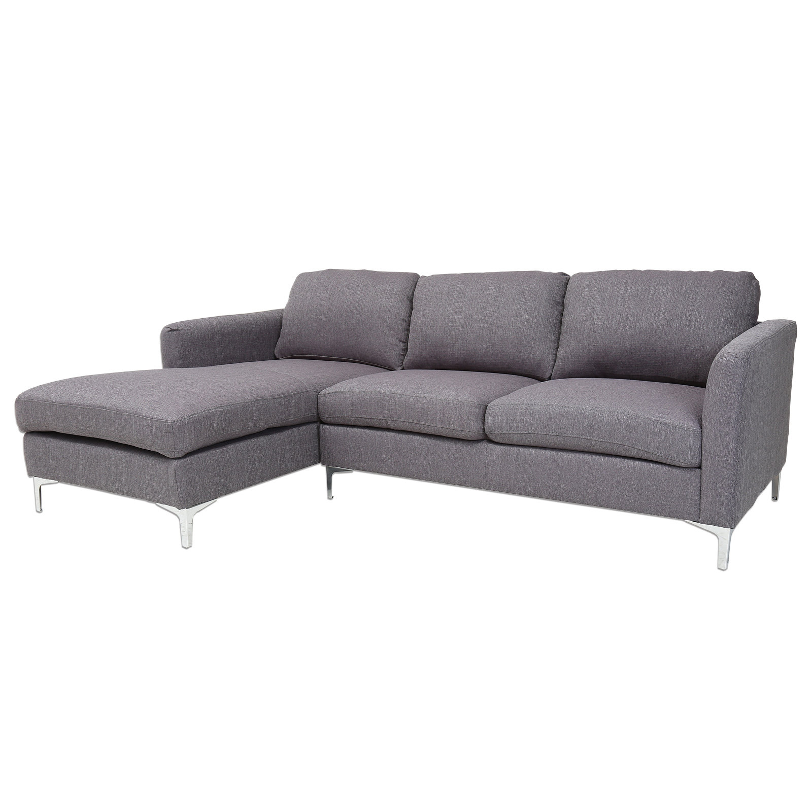 Ecksofa - grau - Recamiere links