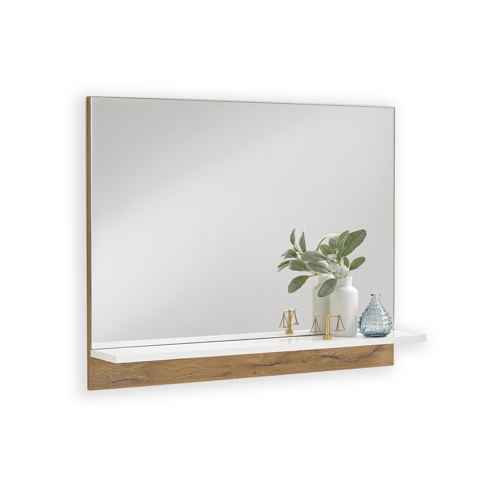 Spiegel - Alteiche-weiß - 60 cm breit