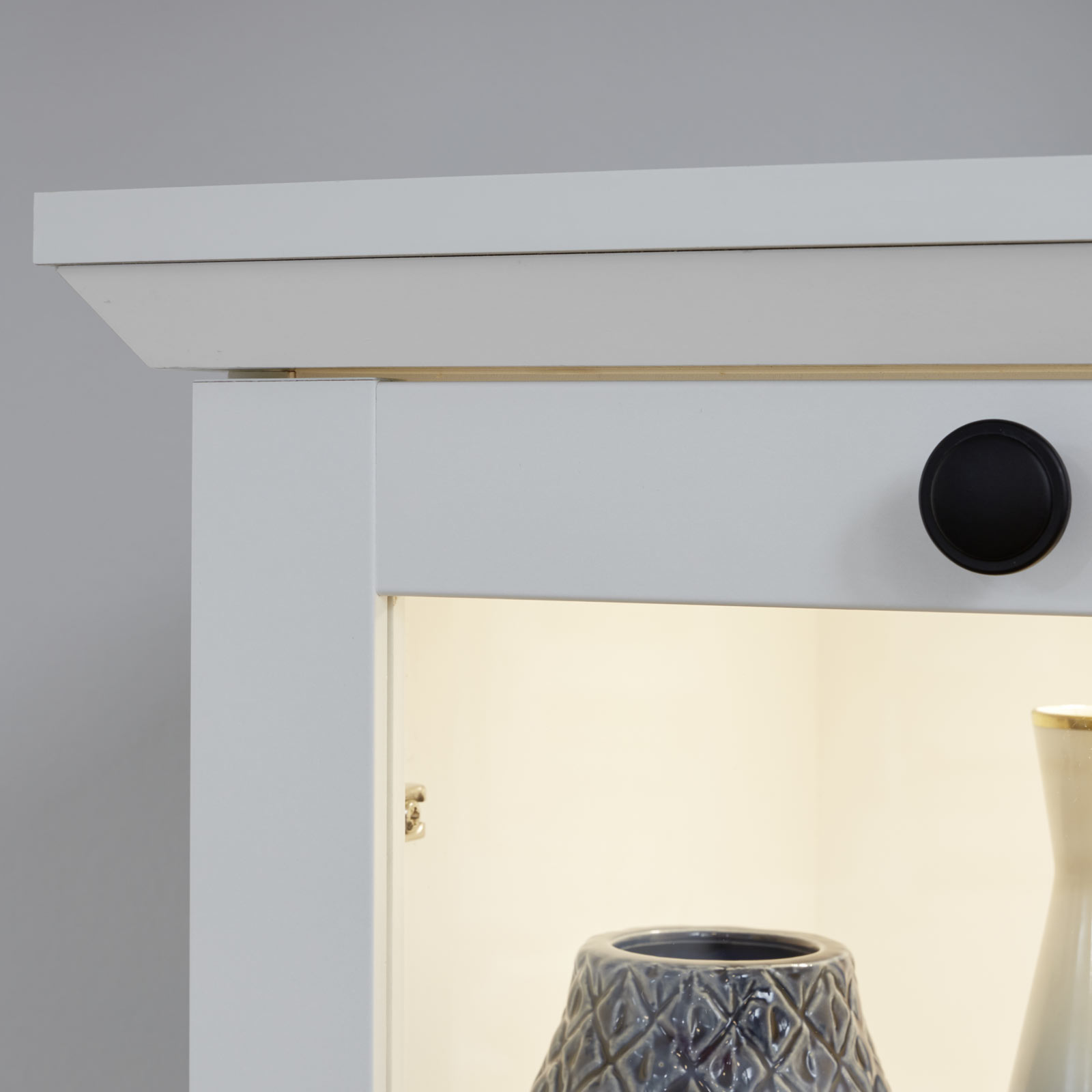 Vitrine - weiß - 81 cm