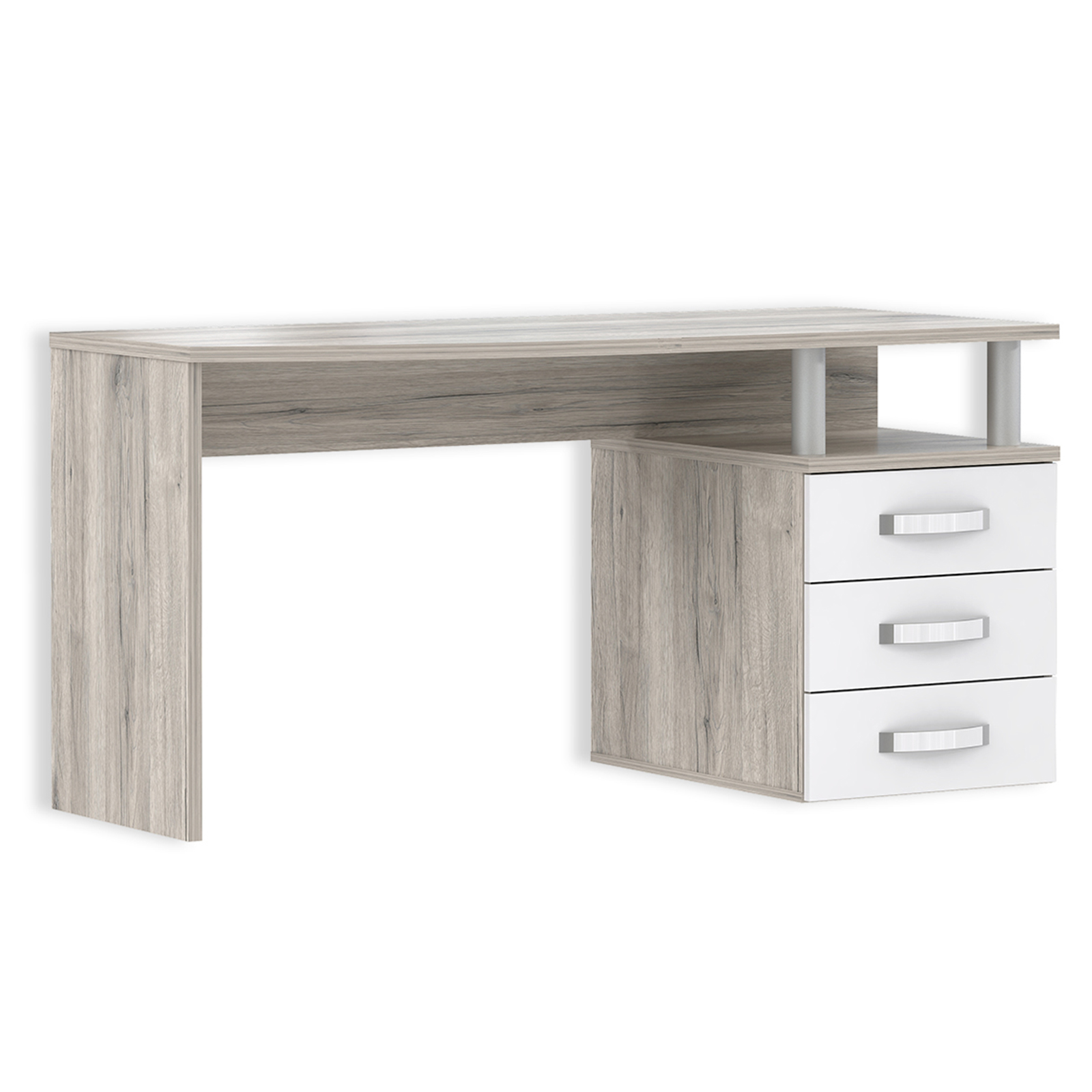 Schreibtisch - Sandeiche-weiß - 138 cm