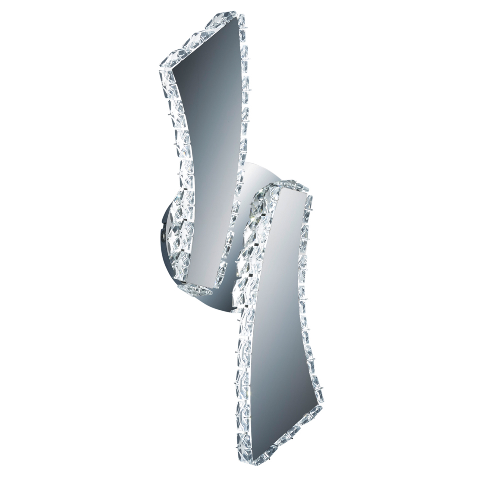 LED-Wandleuchte - chrom - Glas - 35 cm