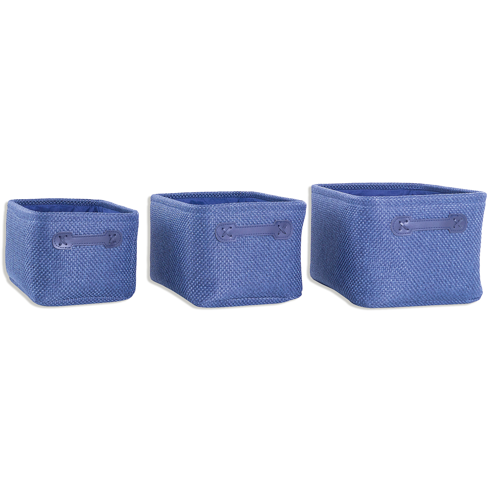 Aufbewahrungsbox - blau - Jute - Größe M