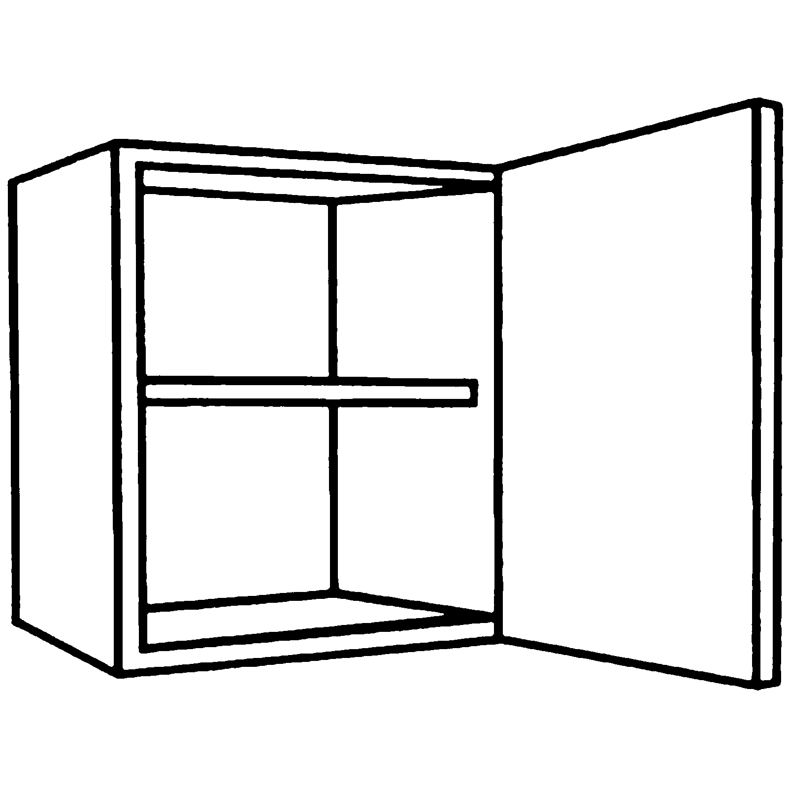 Hängeschrank - graphit - 50x64 cm