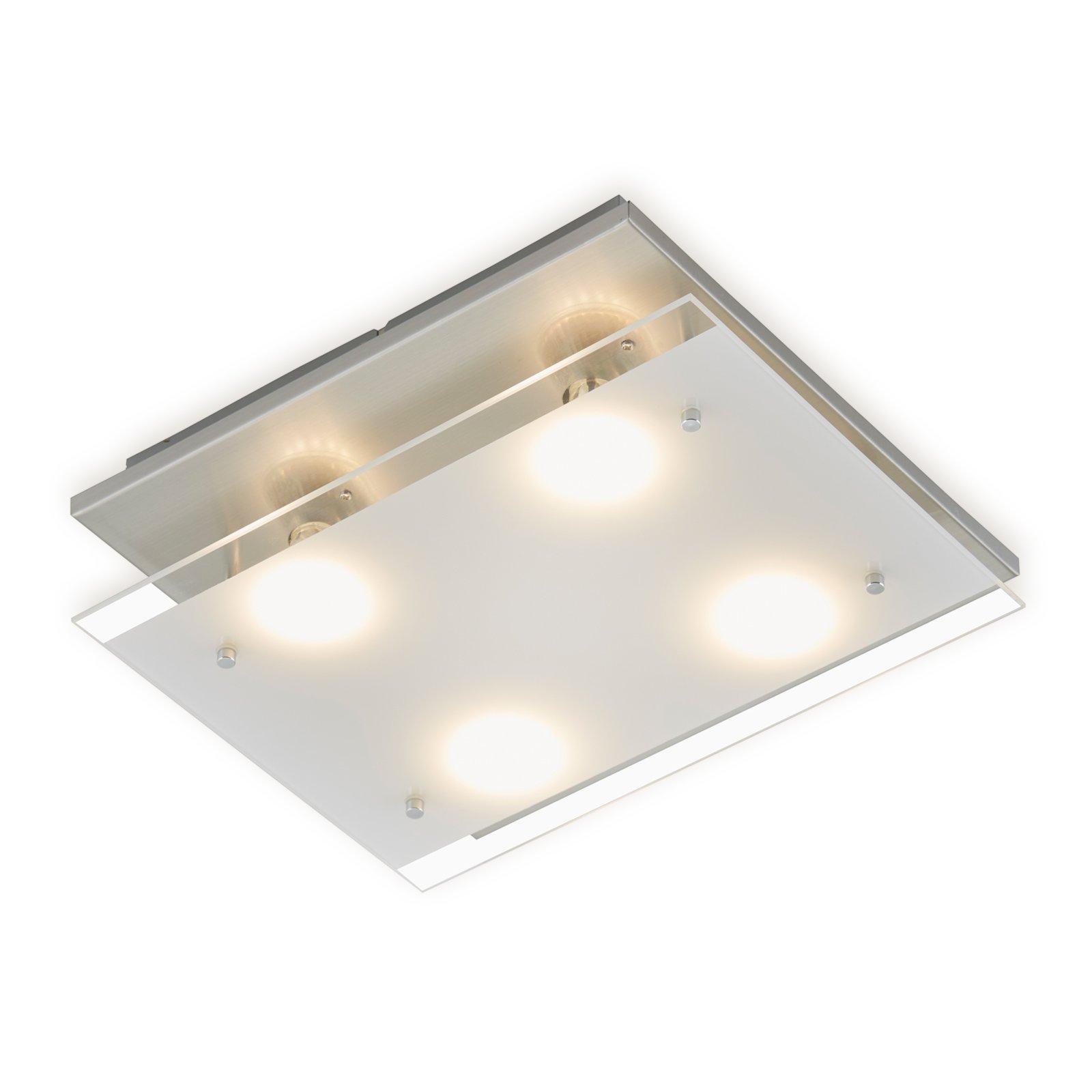 LED-Deckenleuchte - nickel-matt - 4-flammig | LED-Deckenleuchten