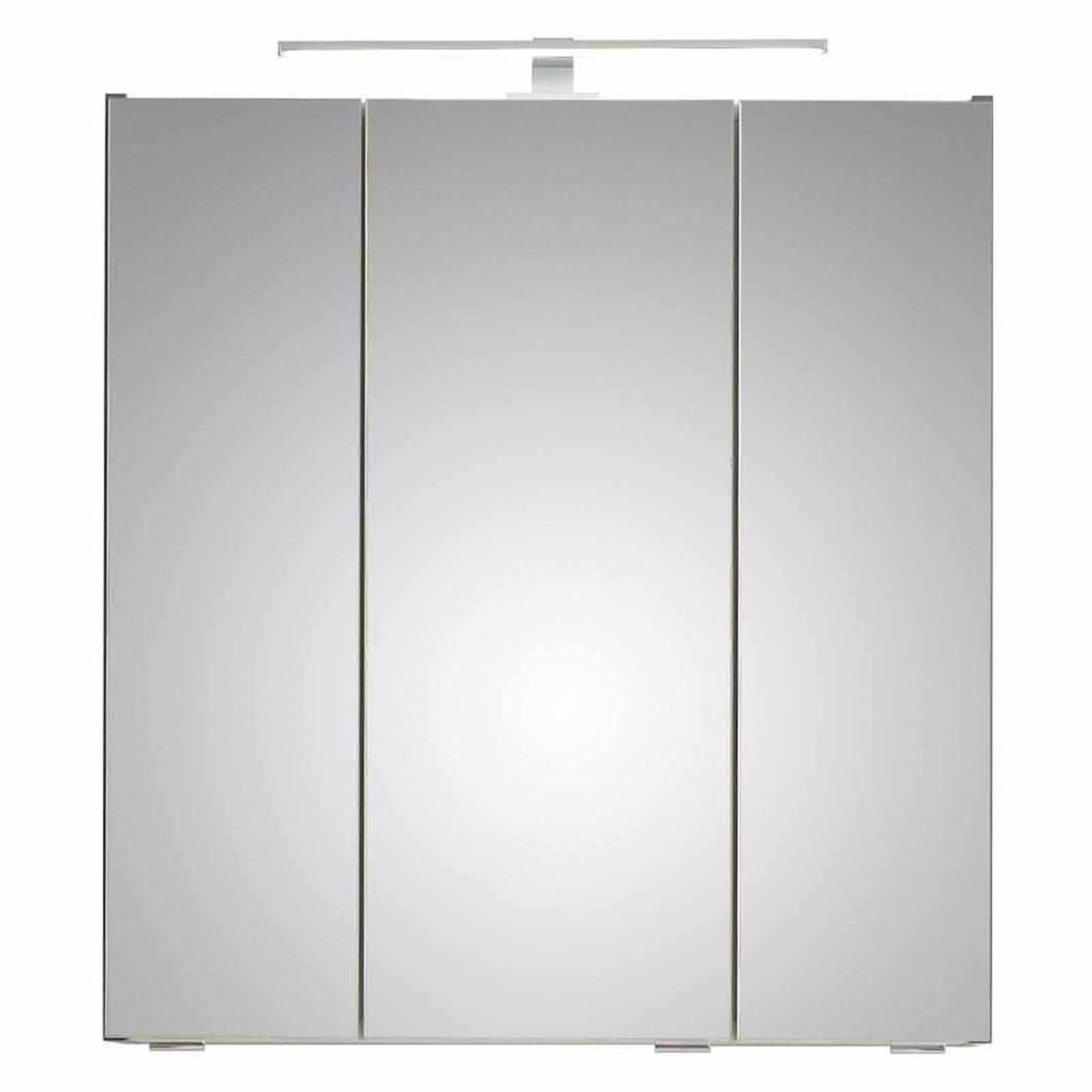 Spiegelschrank - Quarzgrau matt - mit Beleuchtung - 65 cm