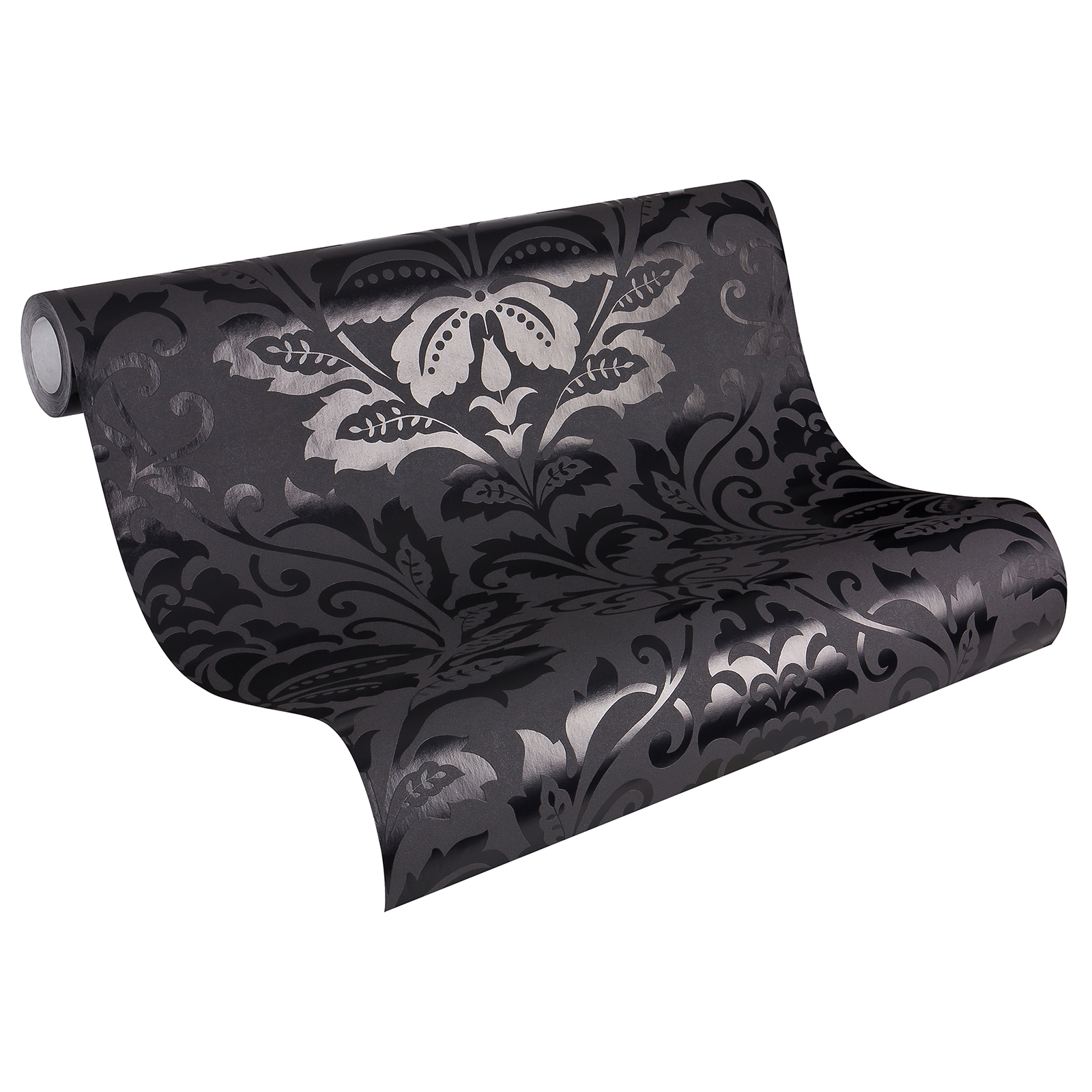 A.S. Creation Vliestapete BAROCK - schwarz - 10 Meter