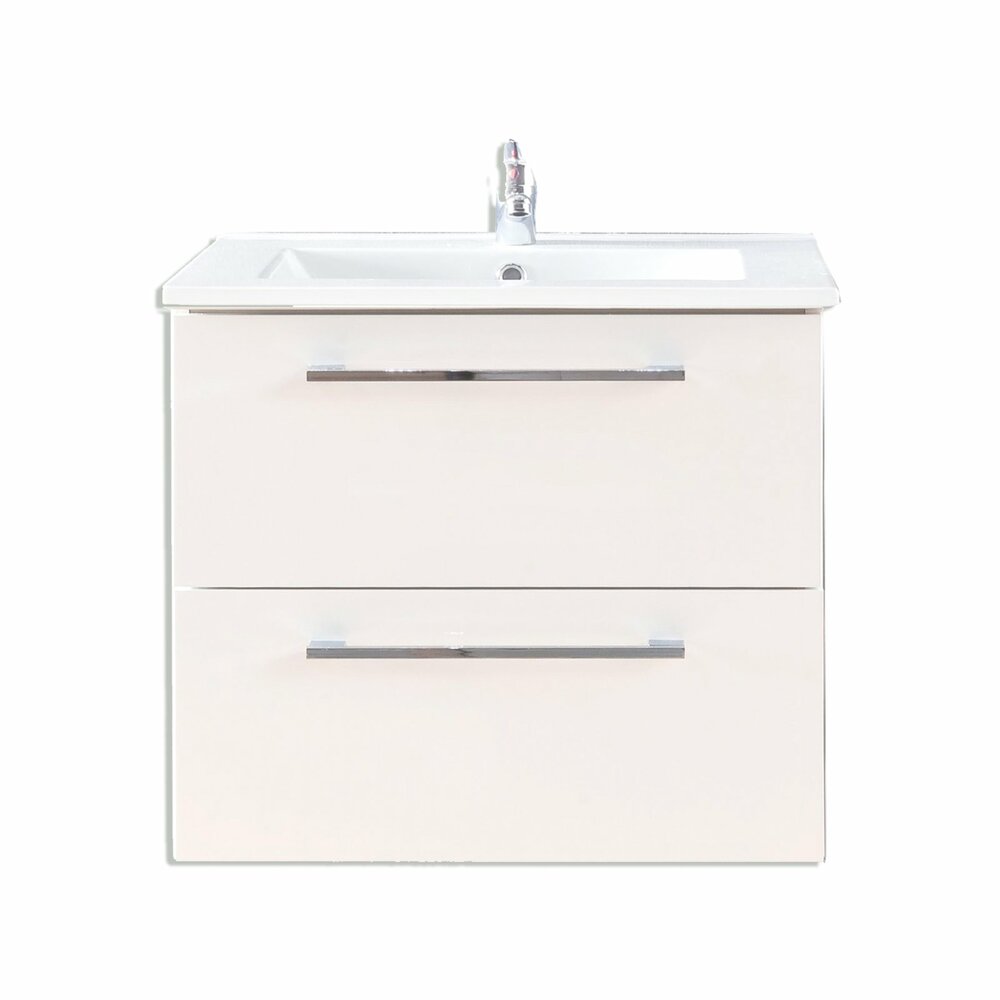 Waschbeckenunterschrank INTENSO - weiß Hochglanz - inklusive