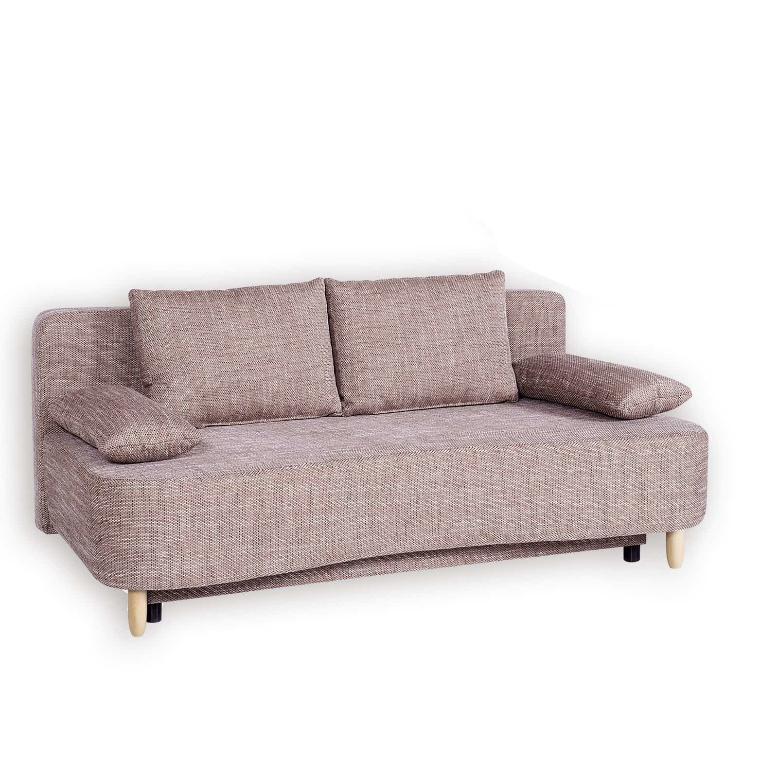 Schlafsofa - cappuccino - Federkern - Liegefunktion