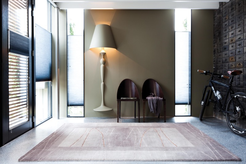 Teppich - silber-grau - 90x160 cm