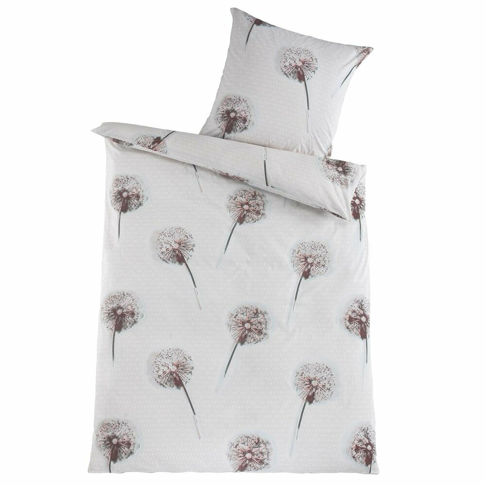 Renforcé-Bettwäsche - weiß - Pusteblume - 135x200 cm | Online bei