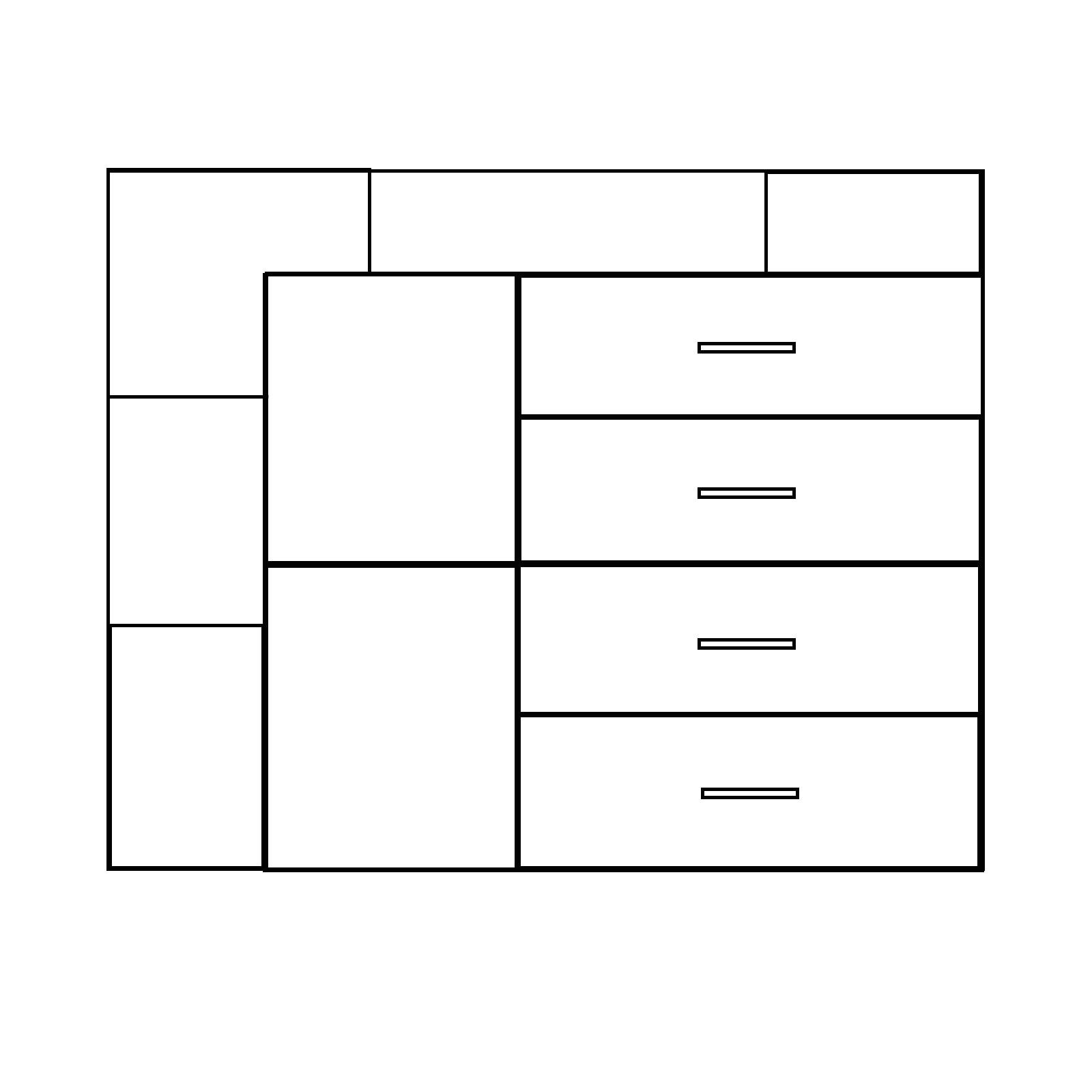 Sideboard - Schlammeiche-Schwarzeiche - 153 cm
