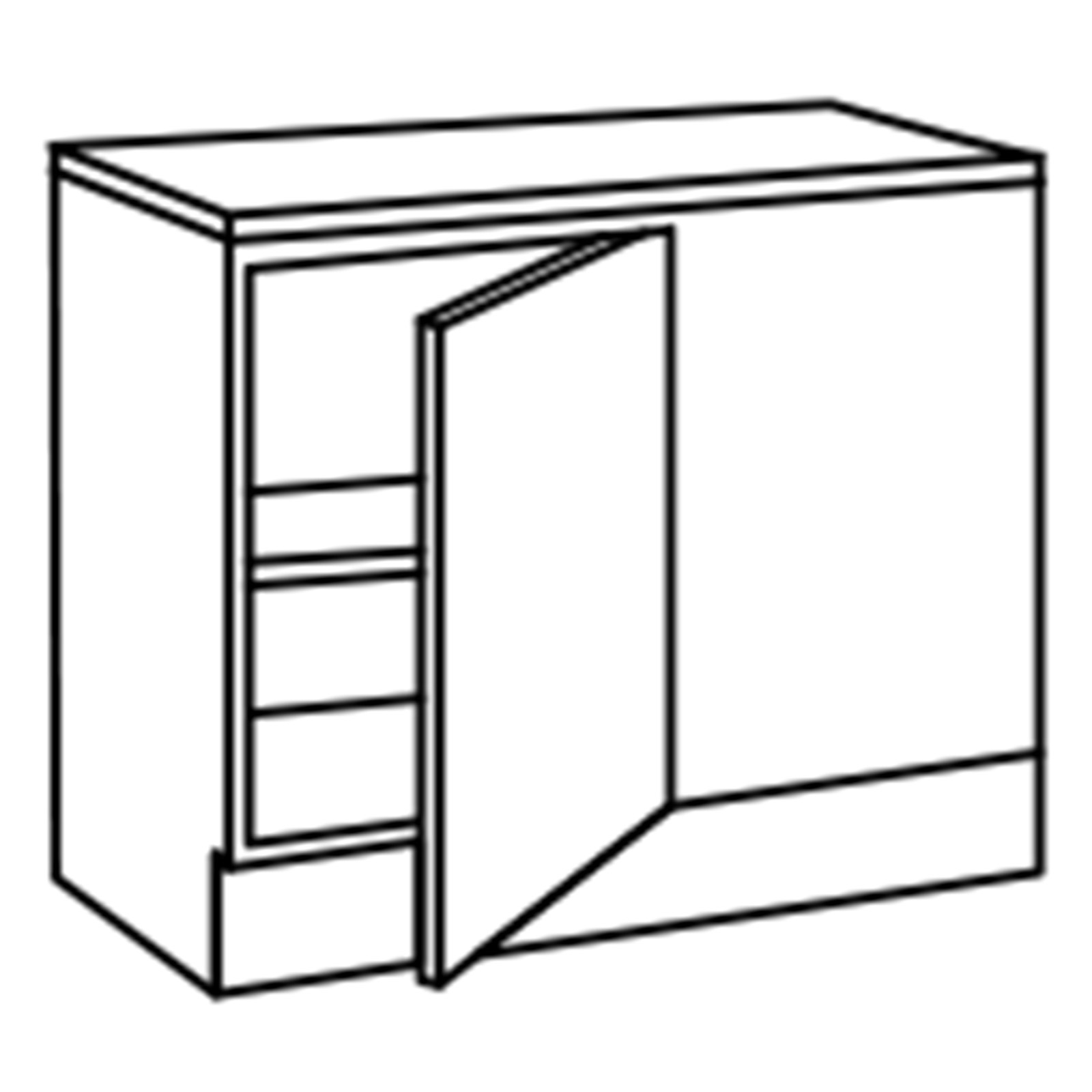 Eckunterschrank - anthrazit-Sonoma Eiche - 110 cm breit