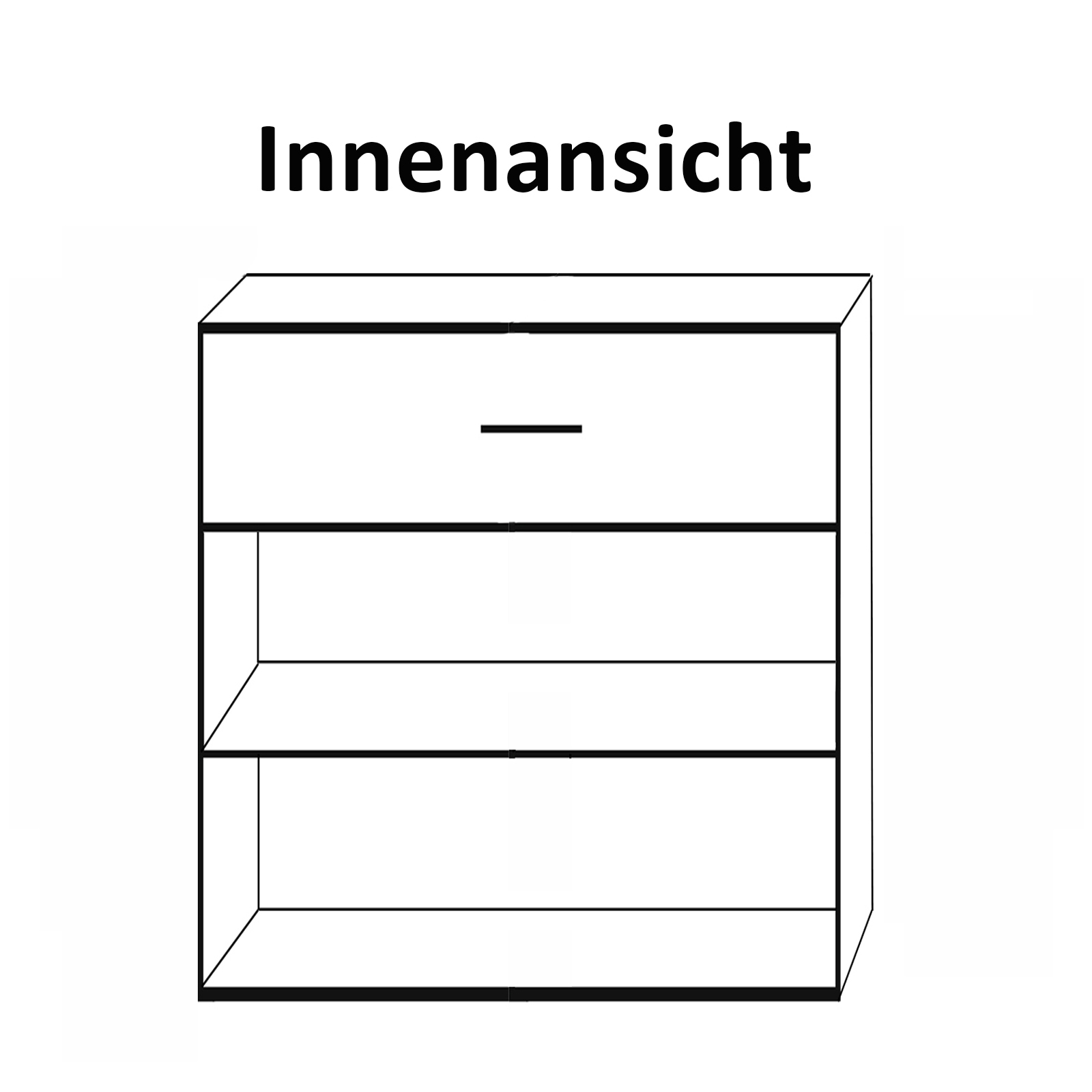 Kommode - weiß - 50x98x40 cm