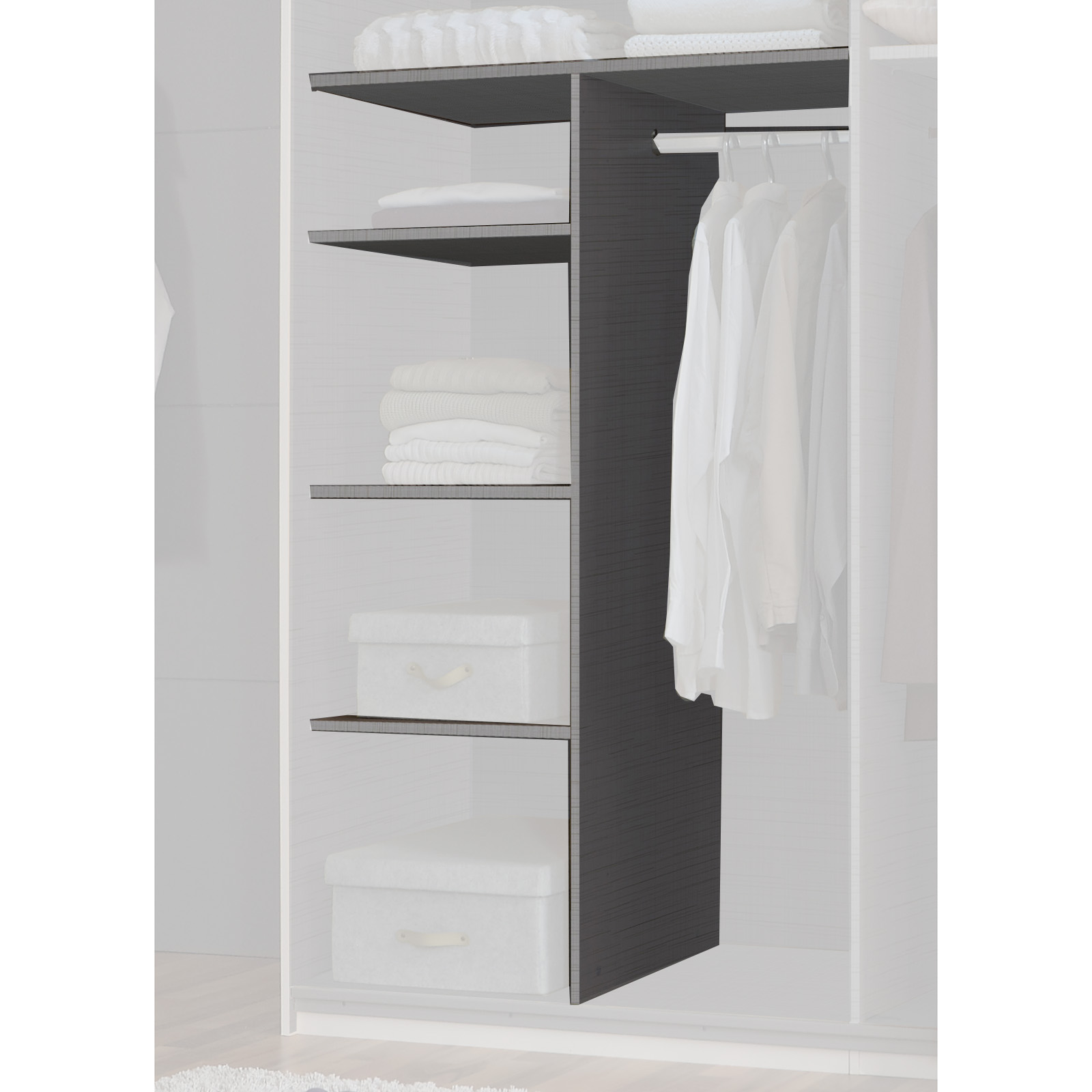 Wäscheeinteilung mit Kleiderstange - für 90 cm Fach | Online bei ROLLER