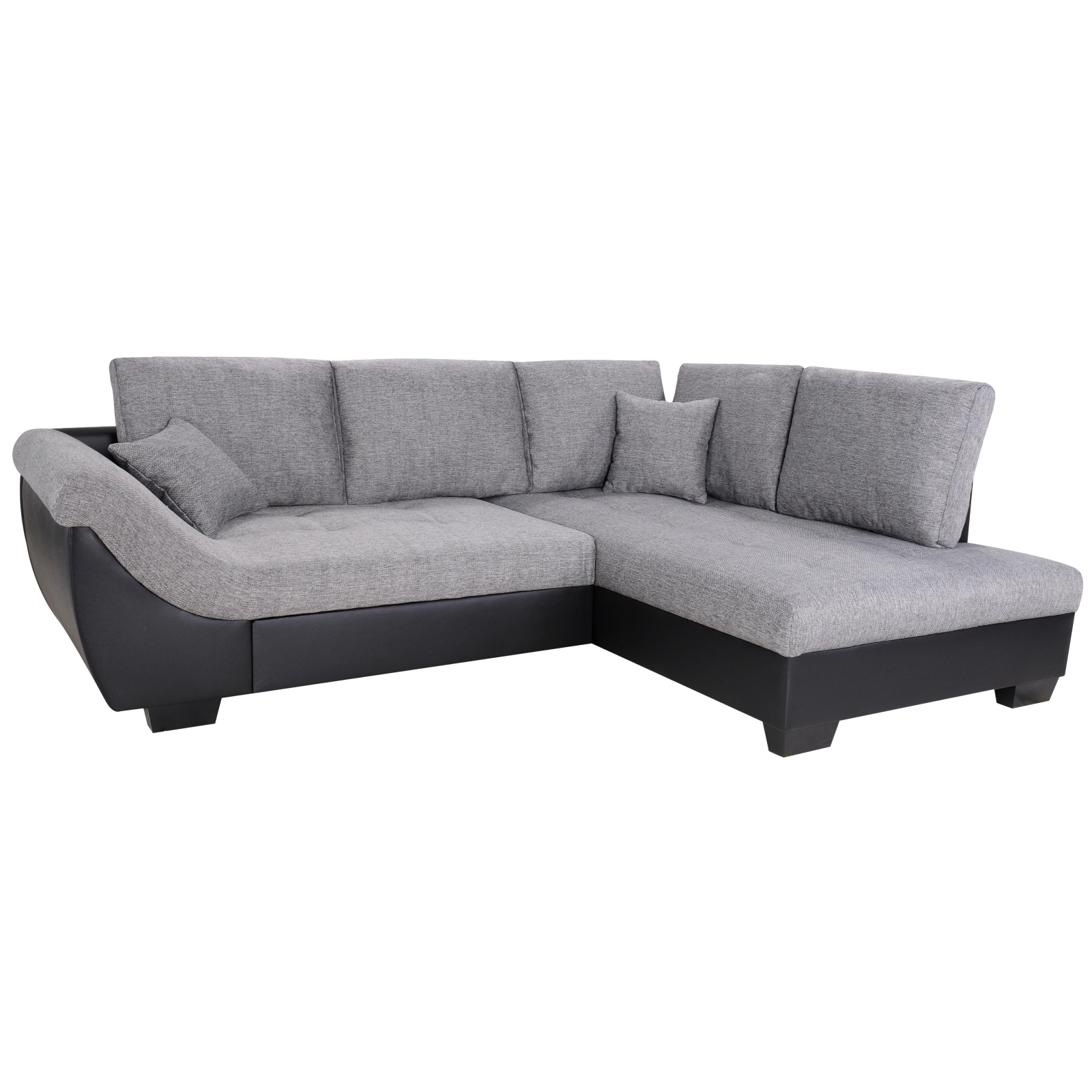 Ecksofa - schwarz-anthrazit - Liegefunktion - Armlehne links