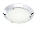 Badlampe Wand und Decke - Metall Chrom - Glas weiß