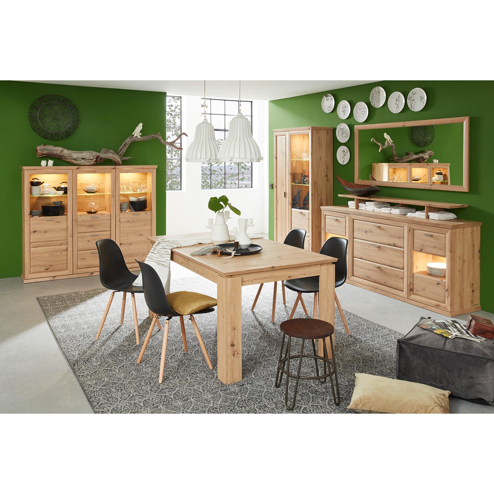 Sideboard - Artisan Eiche - mit Aufsatz - 195 cm