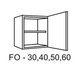 Oberschrank - anthrazit-Sonoma Eiche - 40x57 cm