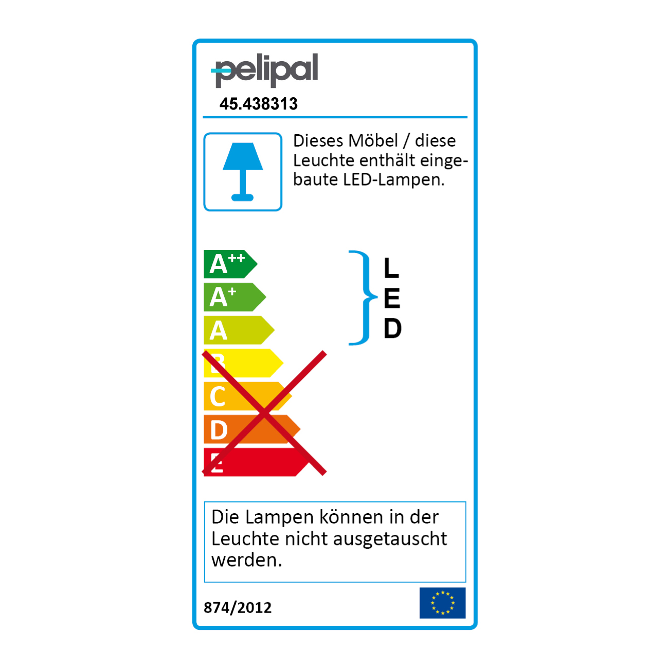 LED-Spiegelschrank - anthrazit - 73 cm breit