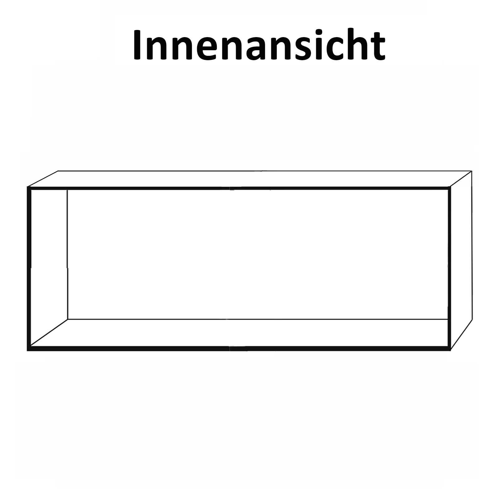 Aufsatz - Eiche sägerau - 80x40x54 cm